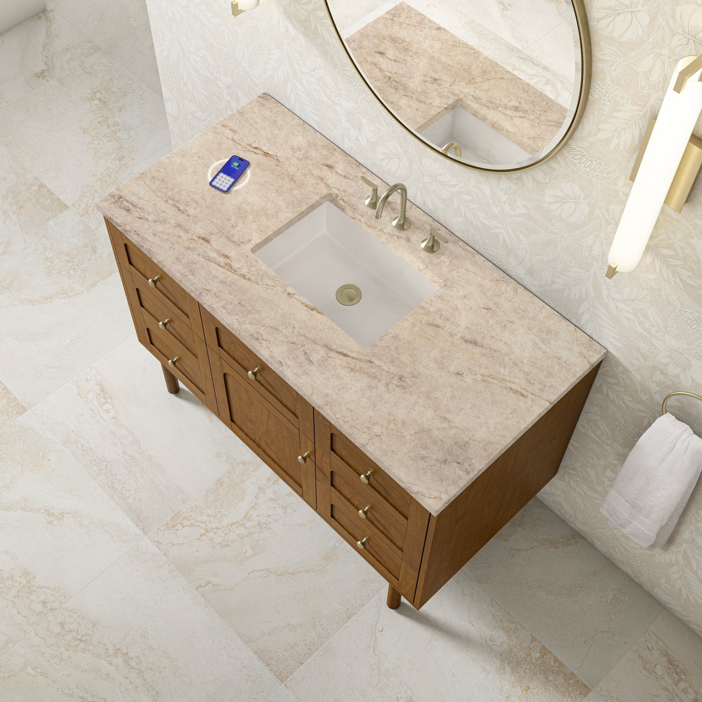 
                  
                    Laurent 48" Single Vanity in Honey Oak Single Bathroom Vanity James Martin Vanities FreePower-Enabled Tajnar Eclos 
                  
                