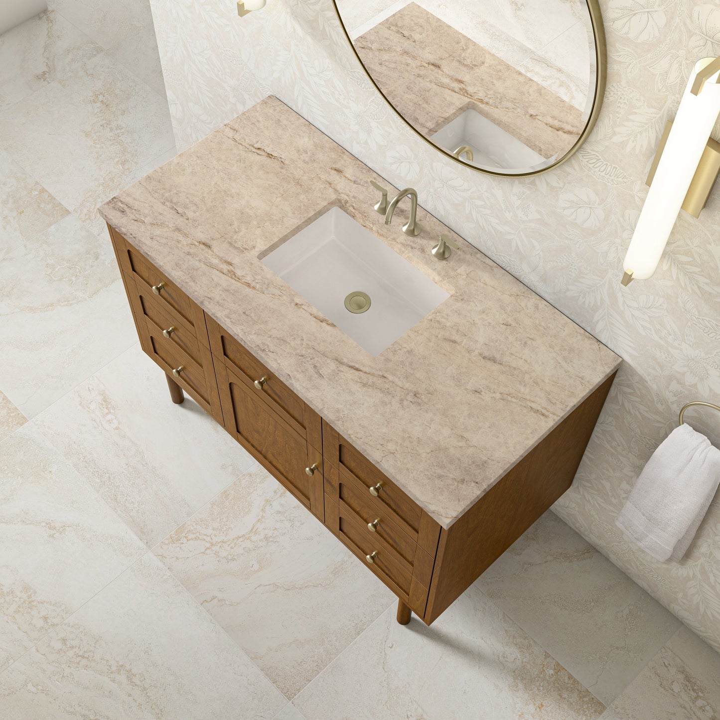 
                  
                    Laurent 48" Single Vanity in Honey Oak Single Bathroom Vanity James Martin Vanities Tajnar Eclos 
                  
                