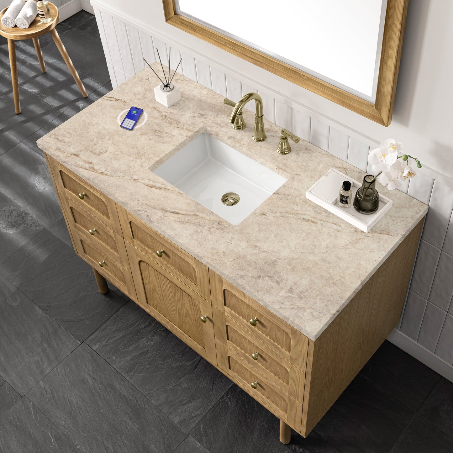 
                  
                    Laurent 48" Single Vanity in Light Natural Oak Single Bathroom Vanity James Martin Vanities FreePower-Enabled Tajnar Eclos 
                  
                