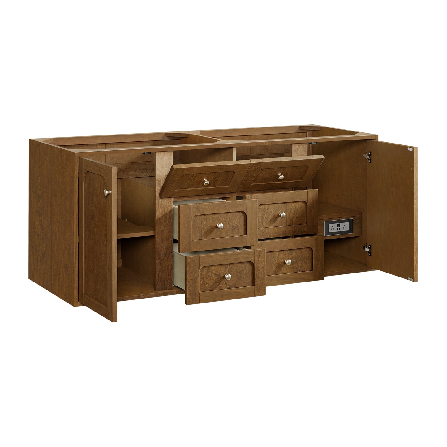 
                  
                    Laurent 60" Double Vanity in Honey Oak Double Bathroom Vanity James Martin Vanities 
                  
                