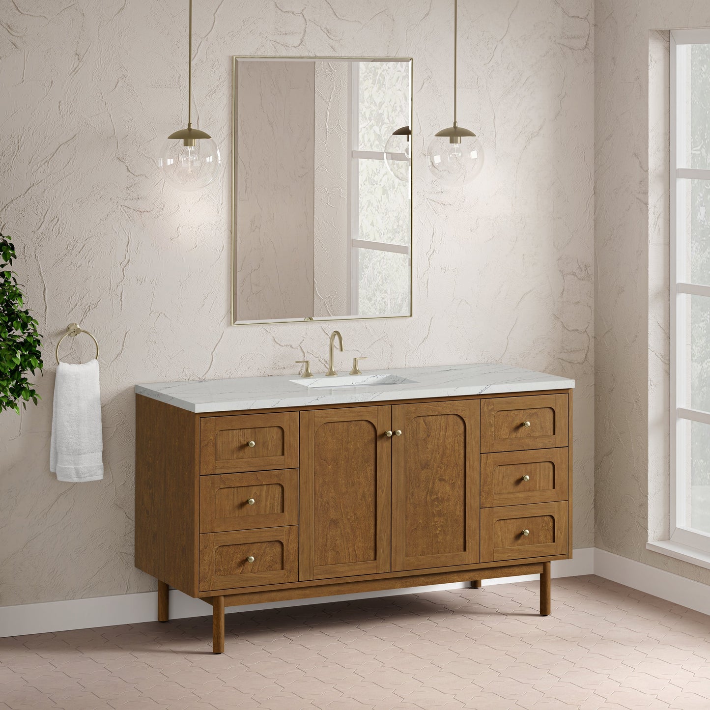 
                  
                    Laurent 60" Single Vanity in Honey Oak Single Bathroom Vanity James Martin Vanities 
                  
                