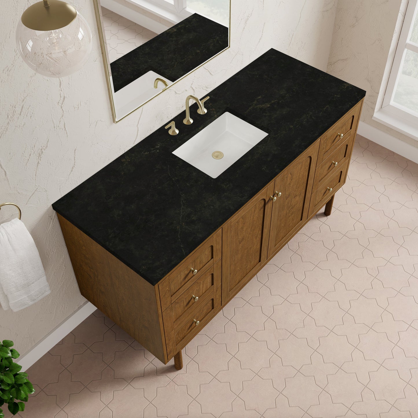 
                  
                    Laurent 60" Single Vanity in Honey Oak Single Bathroom Vanity James Martin Vanities Phantrome Eclos 
                  
                