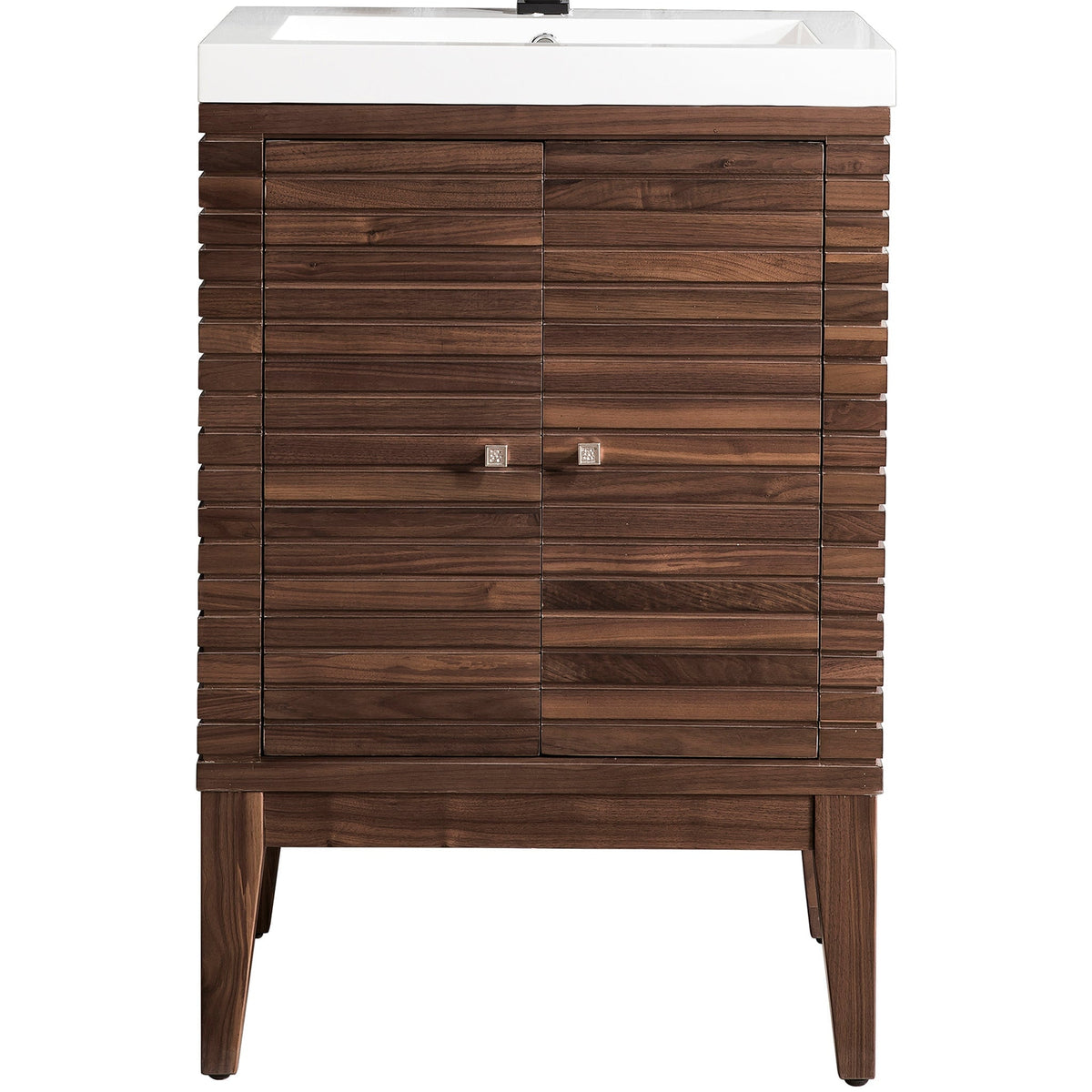 Linden 24" Single Vanity Single Bathroom Vanity James Martin Vanities Mid-Century Walnut 