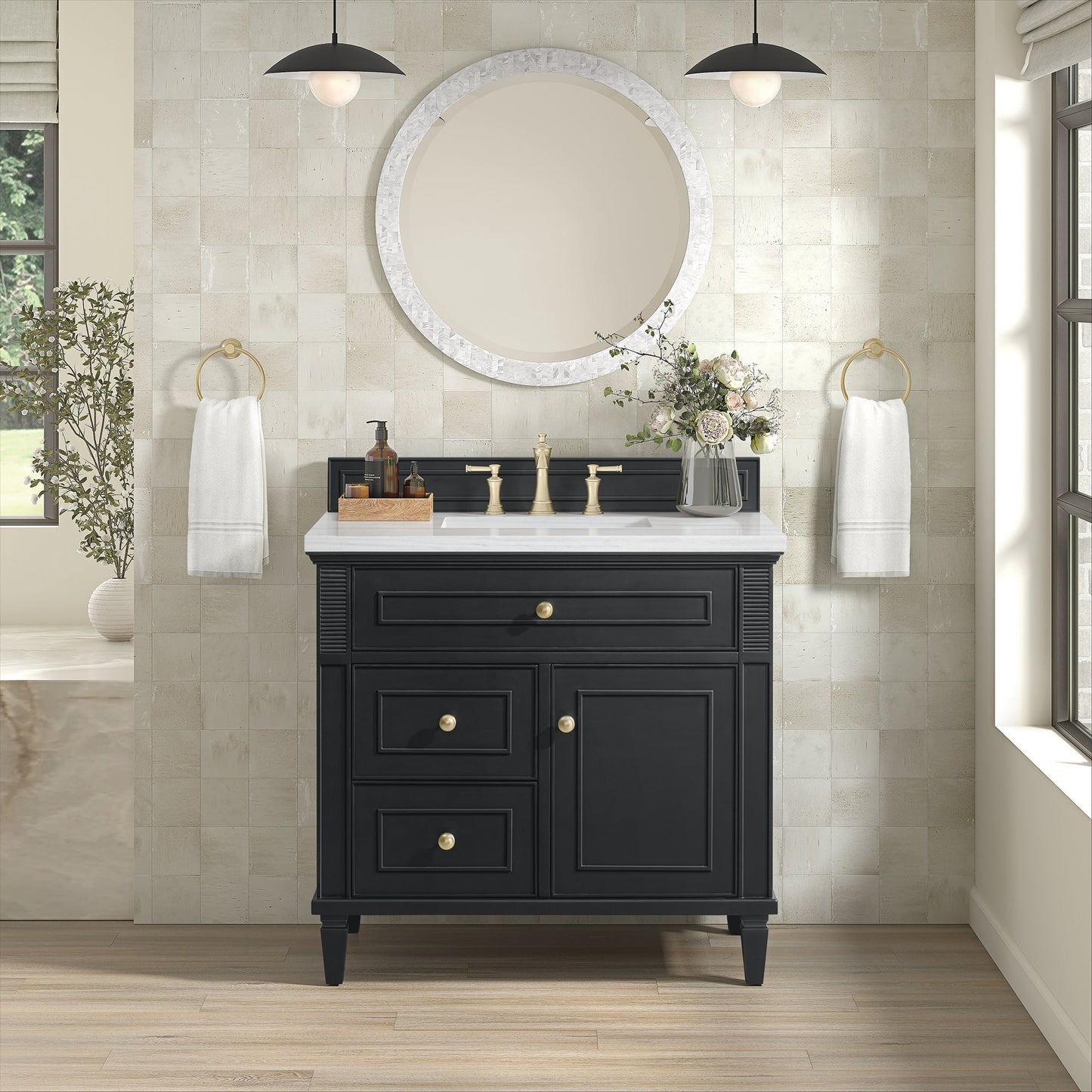 Lorelai 36" Single Vanity in Black Onyx James Martin Vanities Select Your Top 