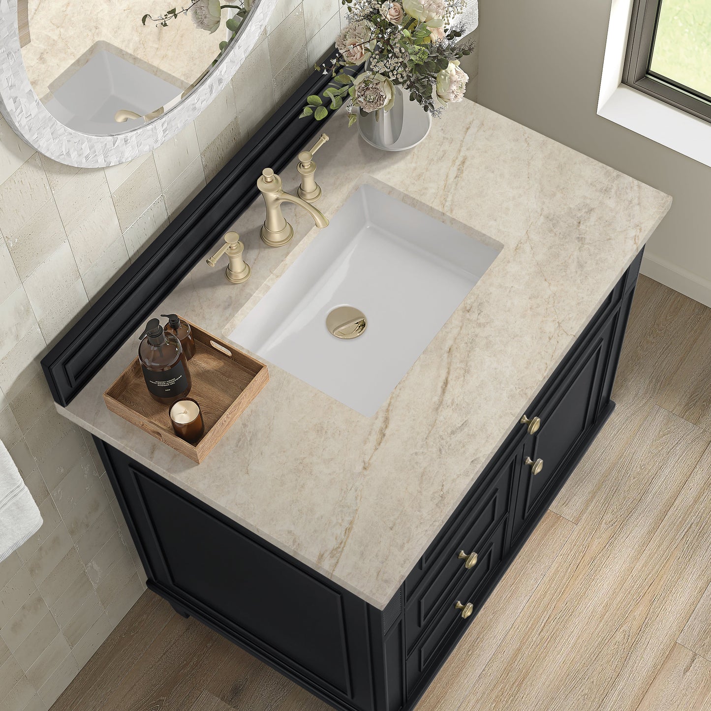 
                  
                    Lorelai 36" Single Vanity in Black Onyx James Martin Vanities Tajnar Eclos 
                  
                