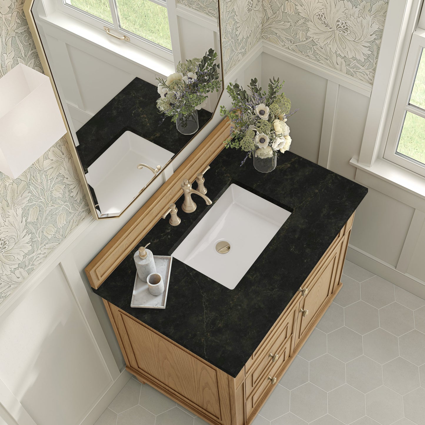 
                  
                    Lorelai 36" Single Vanity in Light Natural Oak James Martin Vanities Phantome Eclos 
                  
                