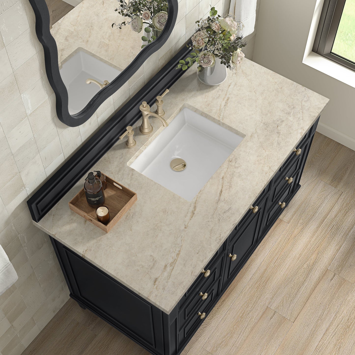 
                  
                    Lorelai 48" Single Vanity in Black Onyx James Martin Vanities Tajnar Eclos 
                  
                
