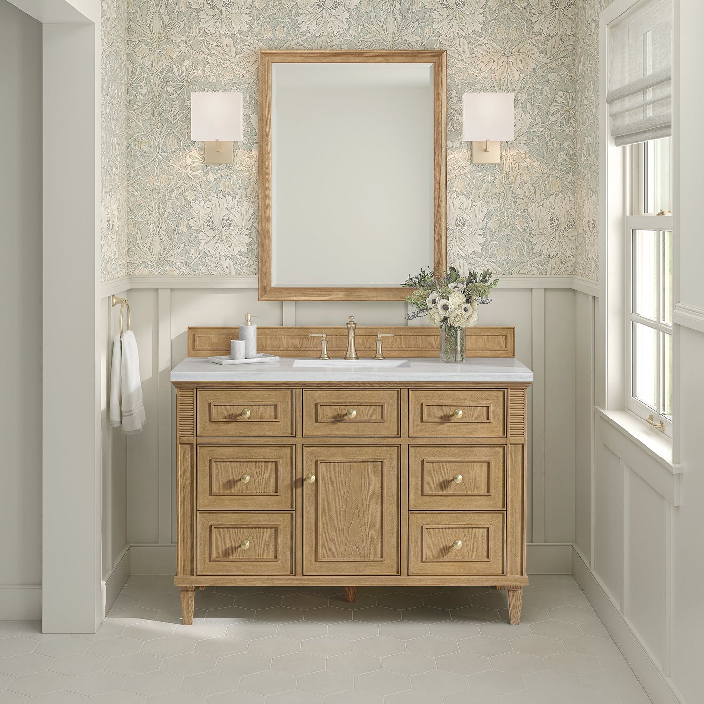 Lorelai 48" Single Vanity in Light Natural Oak James Martin Vanities Select Your Top 