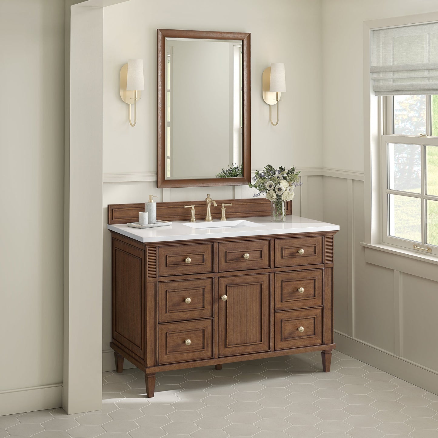 
                  
                    Lorelai 48" Single Vanity in Mid-Century Walnut James Martin Vanities 
                  
                