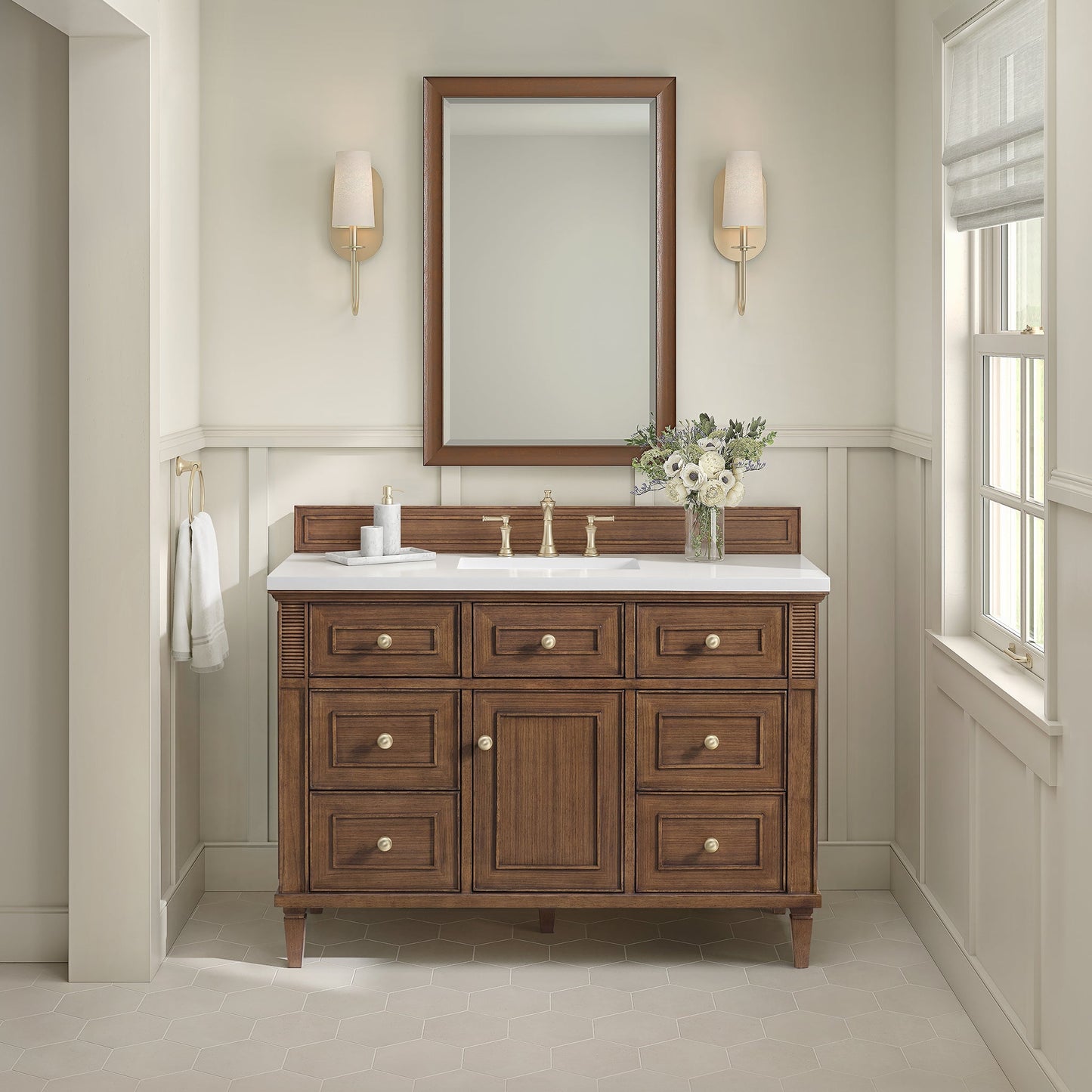 Lorelai 48" Single Vanity in Mid-Century Walnut James Martin Vanities Select Your Top 