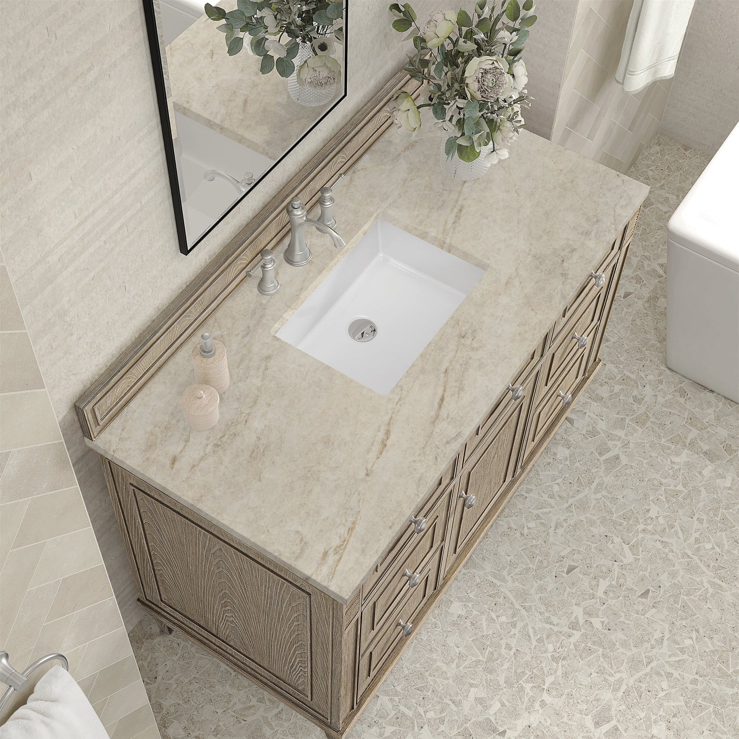 
                  
                    Lorelai 48" Single Vanity in Whitewashed Oak James Martin Vanities Tajnar Eclos 
                  
                