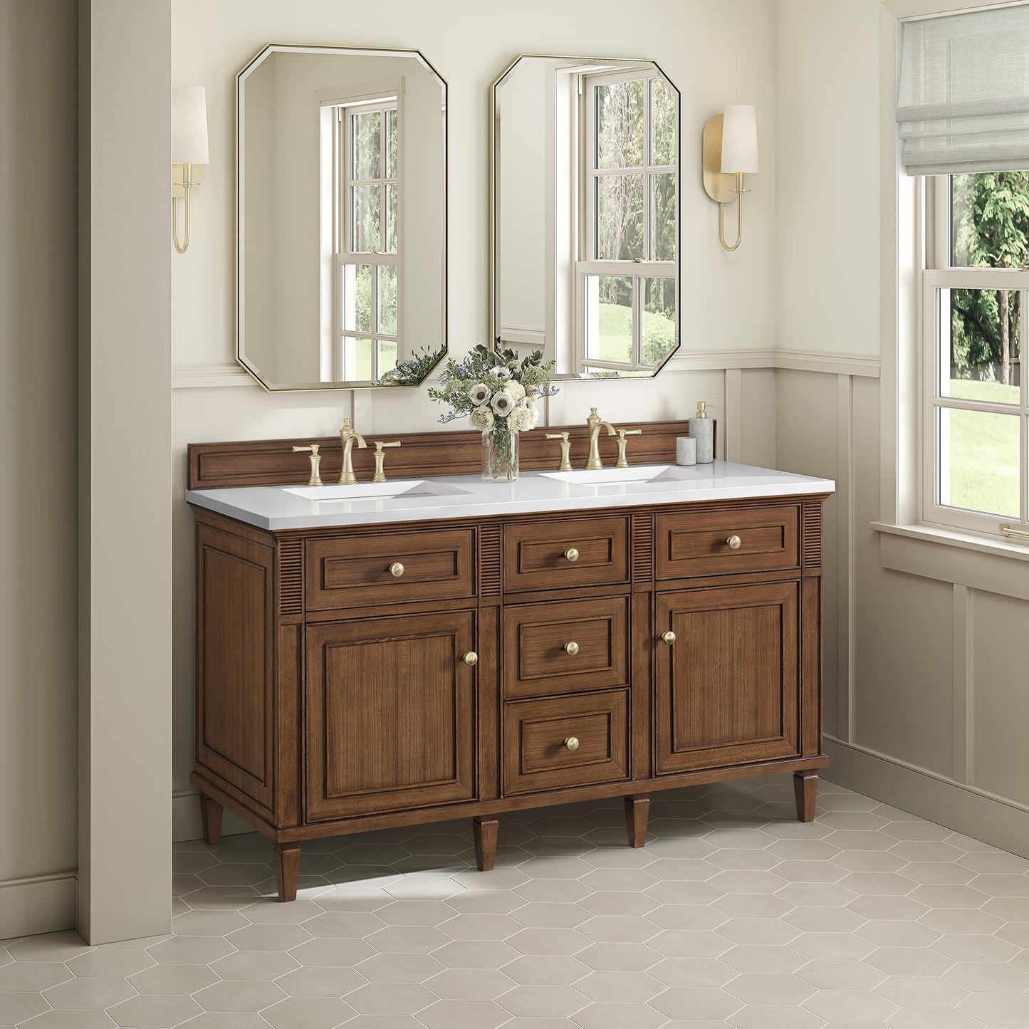 
                  
                    Lorelai 60" Double Vanity in Mid-Century Walnut James Martin Vanities 
                  
                