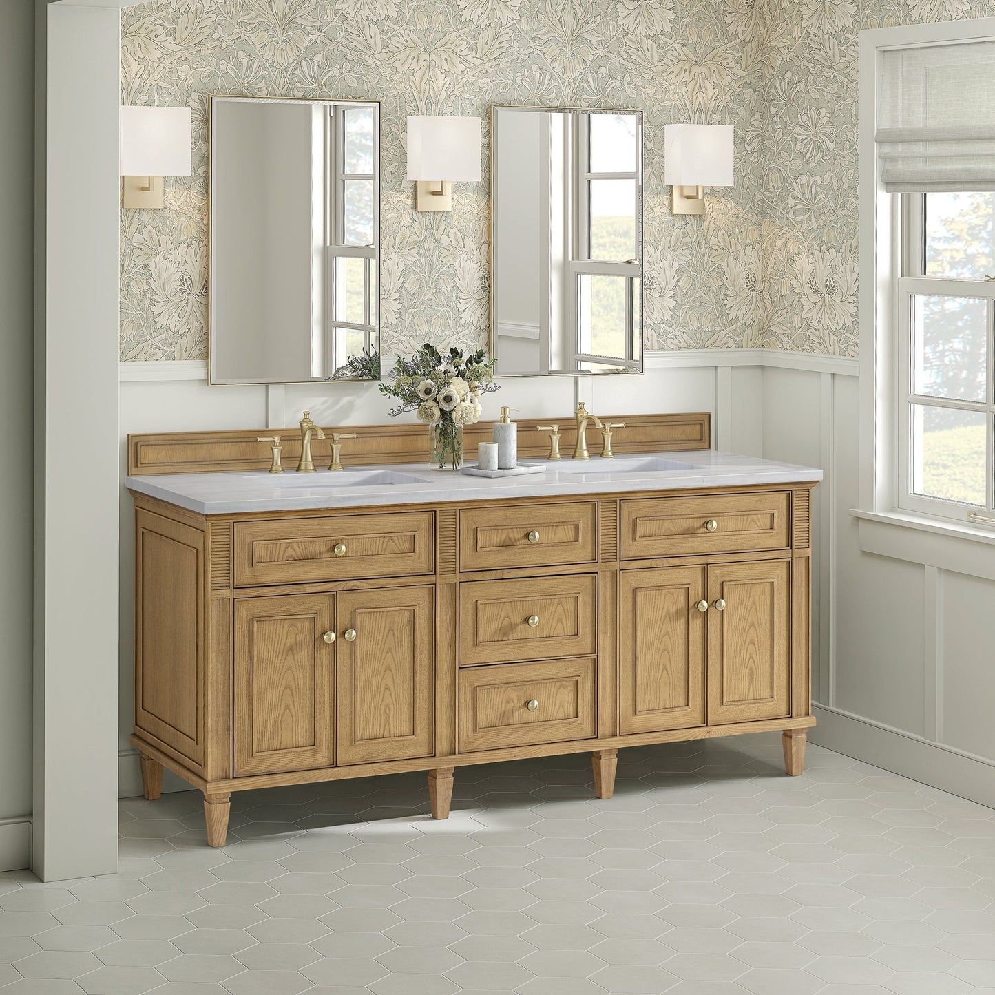 
                  
                    Lorelai 72" Double Vanity in Light Natural Oak James Martin Vanities 
                  
                