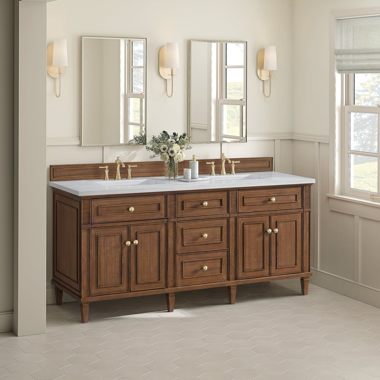 
                  
                    Lorelai 72" Double Vanity in Mid-Century Walnut James Martin Vanities 
                  
                