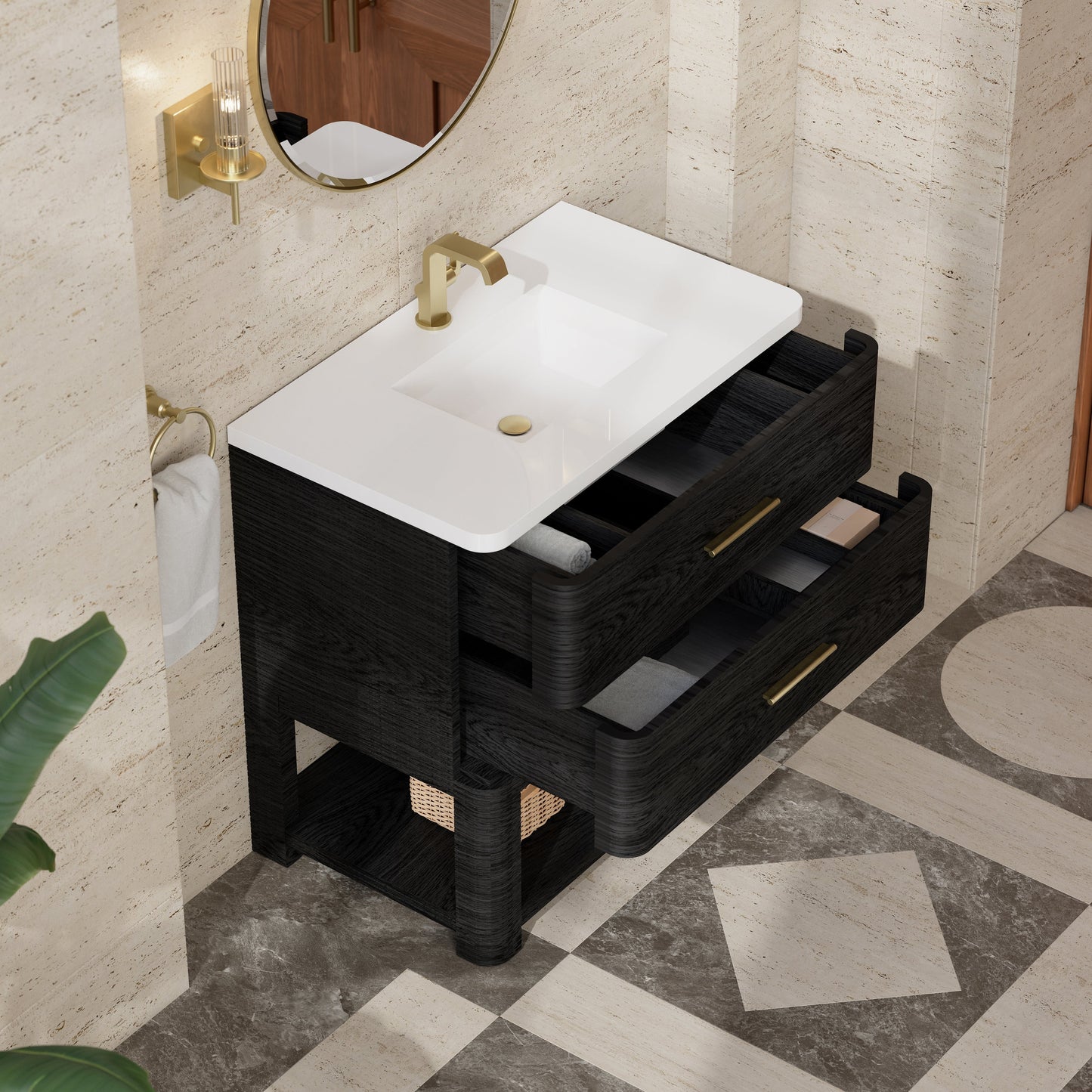 
                  
                    Lucian 36" Single Vanity in Carbon Oak Single Bathroom Vanity James Martin Vanities 
                  
                