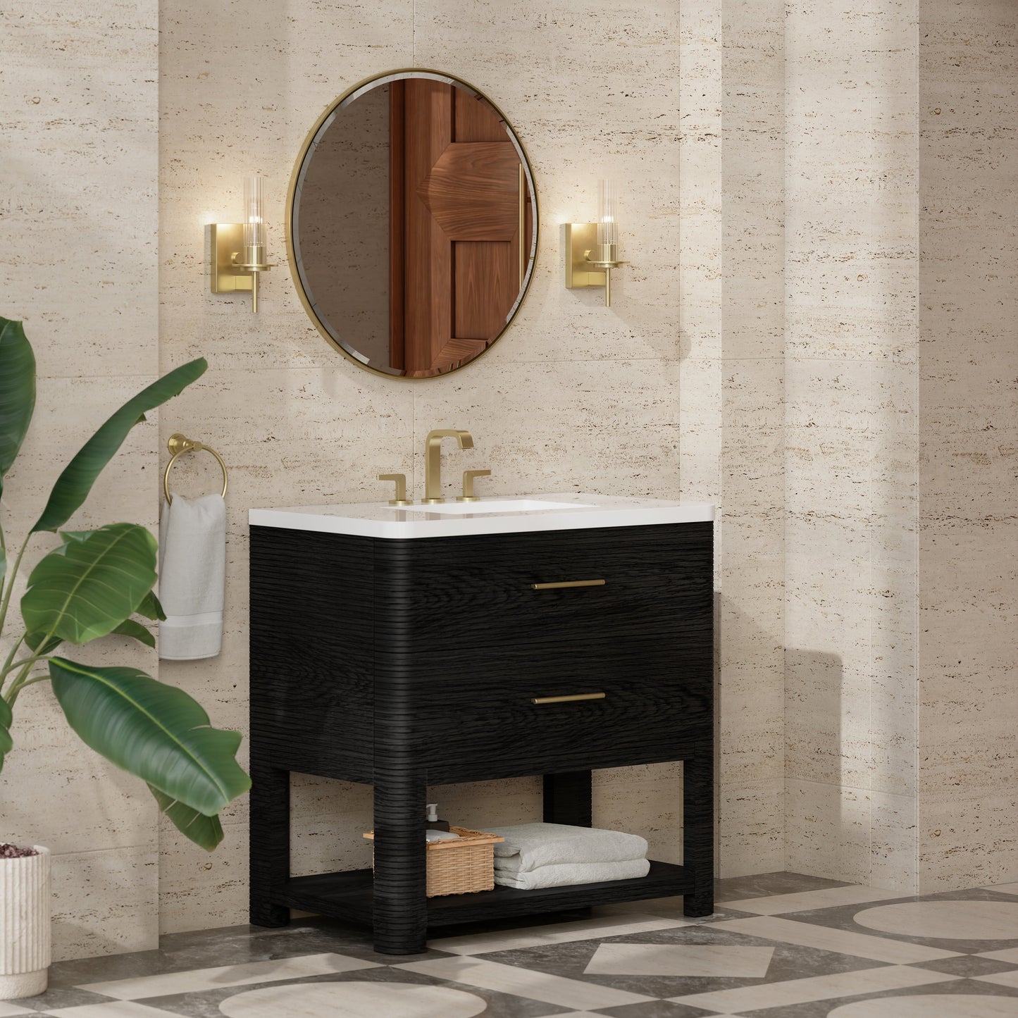 
                  
                    Lucian 36" Single Vanity in Carbon Oak Single Bathroom Vanity James Martin Vanities 
                  
                