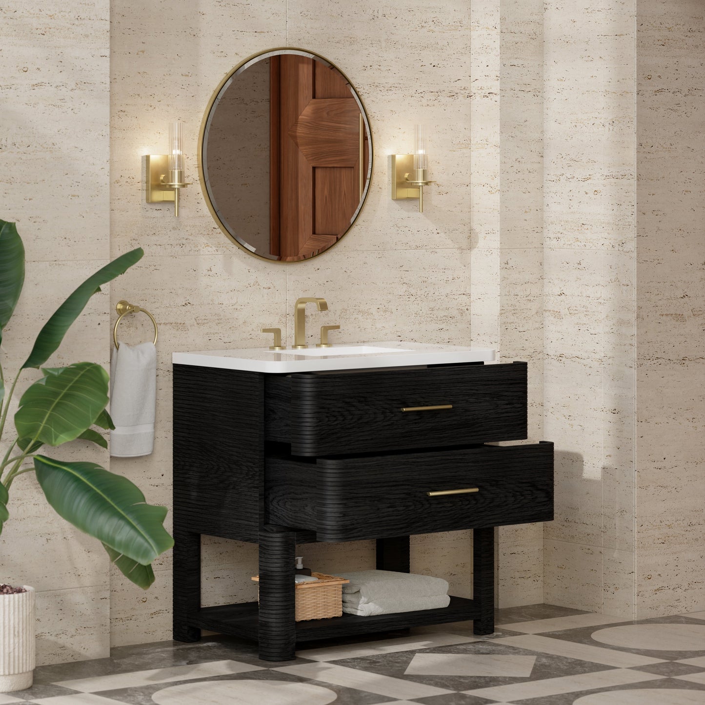 
                  
                    Lucian 36" Single Vanity in Carbon Oak Single Bathroom Vanity James Martin Vanities 
                  
                