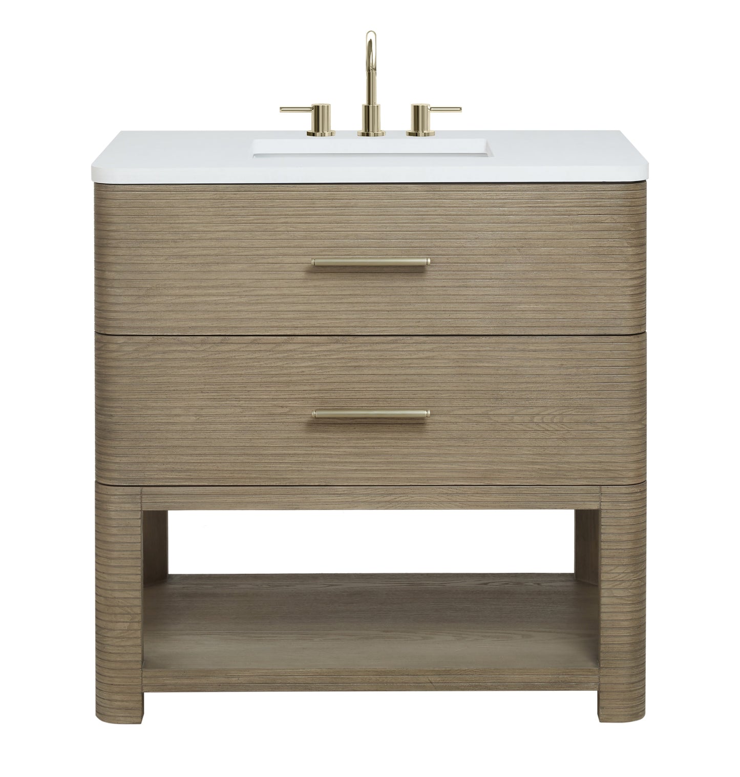 
                  
                    Lucian 36" Single Vanity in Pebble Oak Single Bathroom Vanity James Martin Vanities 
                  
                