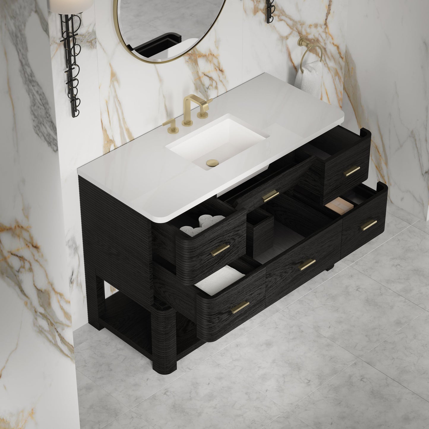 
                  
                    Lucian 48" Single Vanity in Carbon Oak Single Bathroom Vanity James Martin Vanities 
                  
                