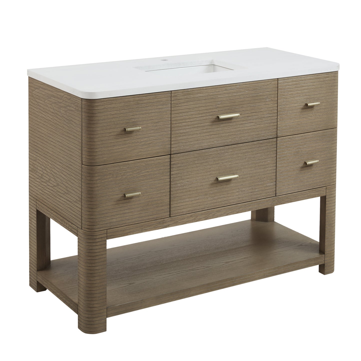 
                  
                    Lucian 48" Single Vanity in Pebble Oak Single Bathroom Vanity James Martin Vanities 
                  
                
