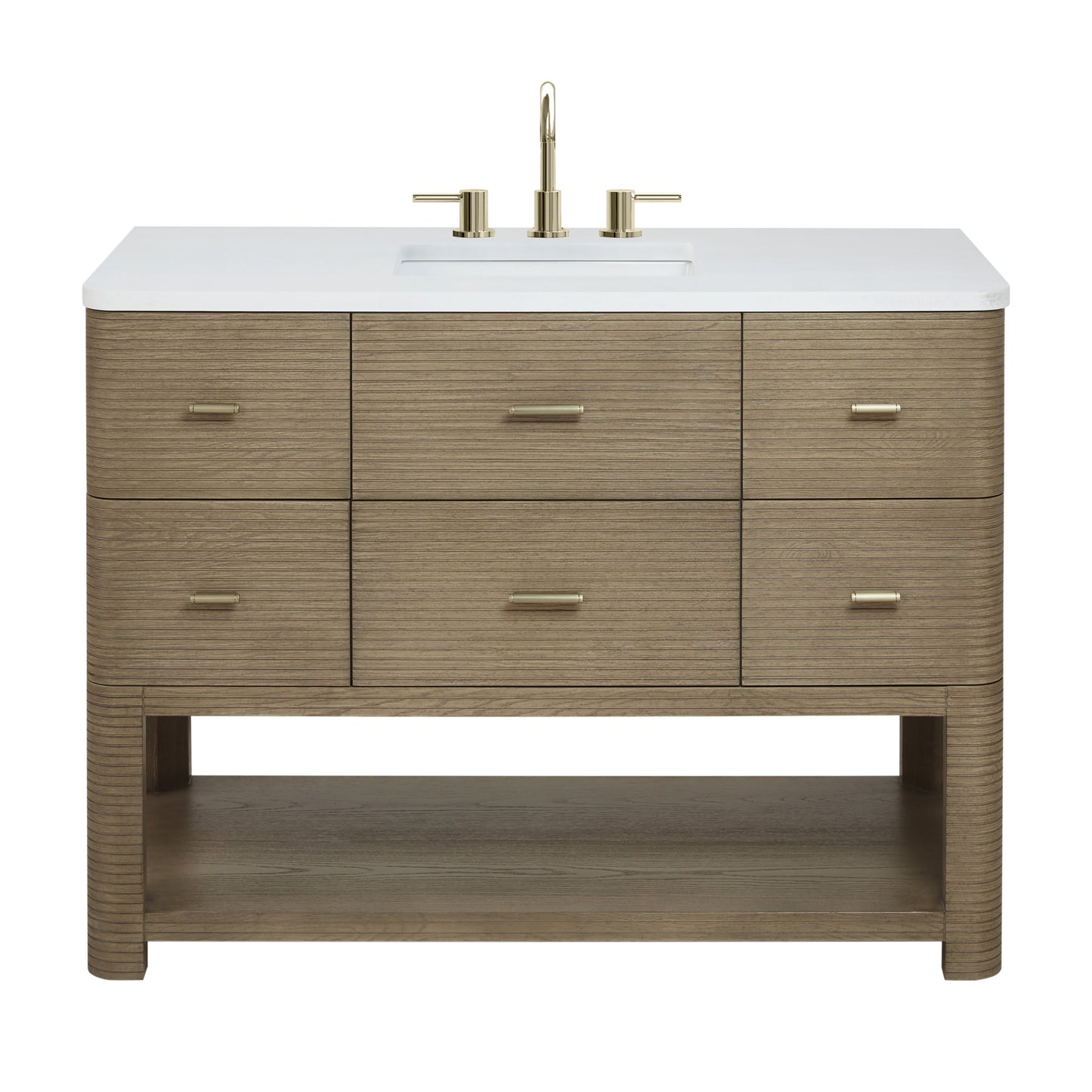 
                  
                    Lucian 48" Single Vanity in Pebble Oak Single Bathroom Vanity James Martin Vanities 
                  
                