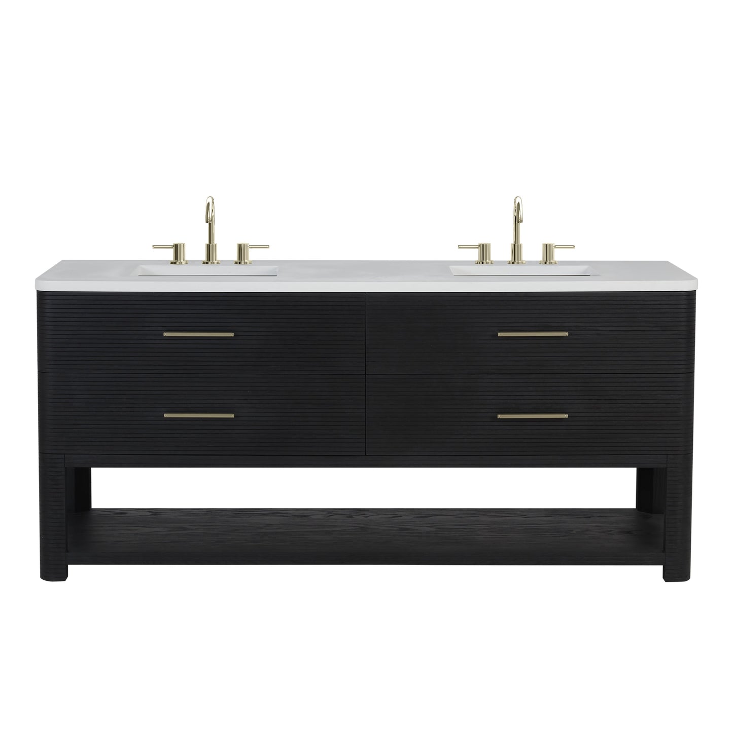 
                  
                    Lucian 72" Double Vanity in Carbon Oak Double bathroom Vanity James Martin Vanities 
                  
                