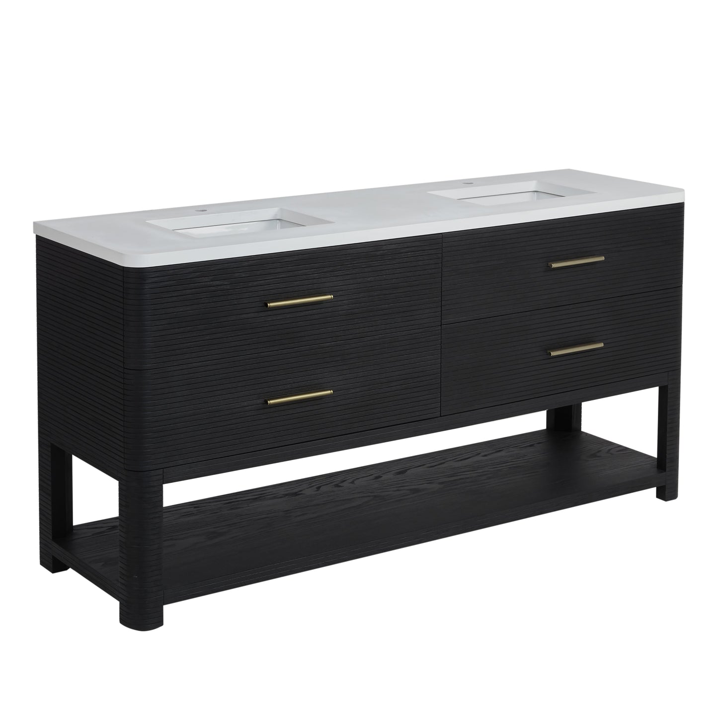 
                  
                    Lucian 72" Double Vanity in Carbon Oak Double bathroom Vanity James Martin Vanities 
                  
                