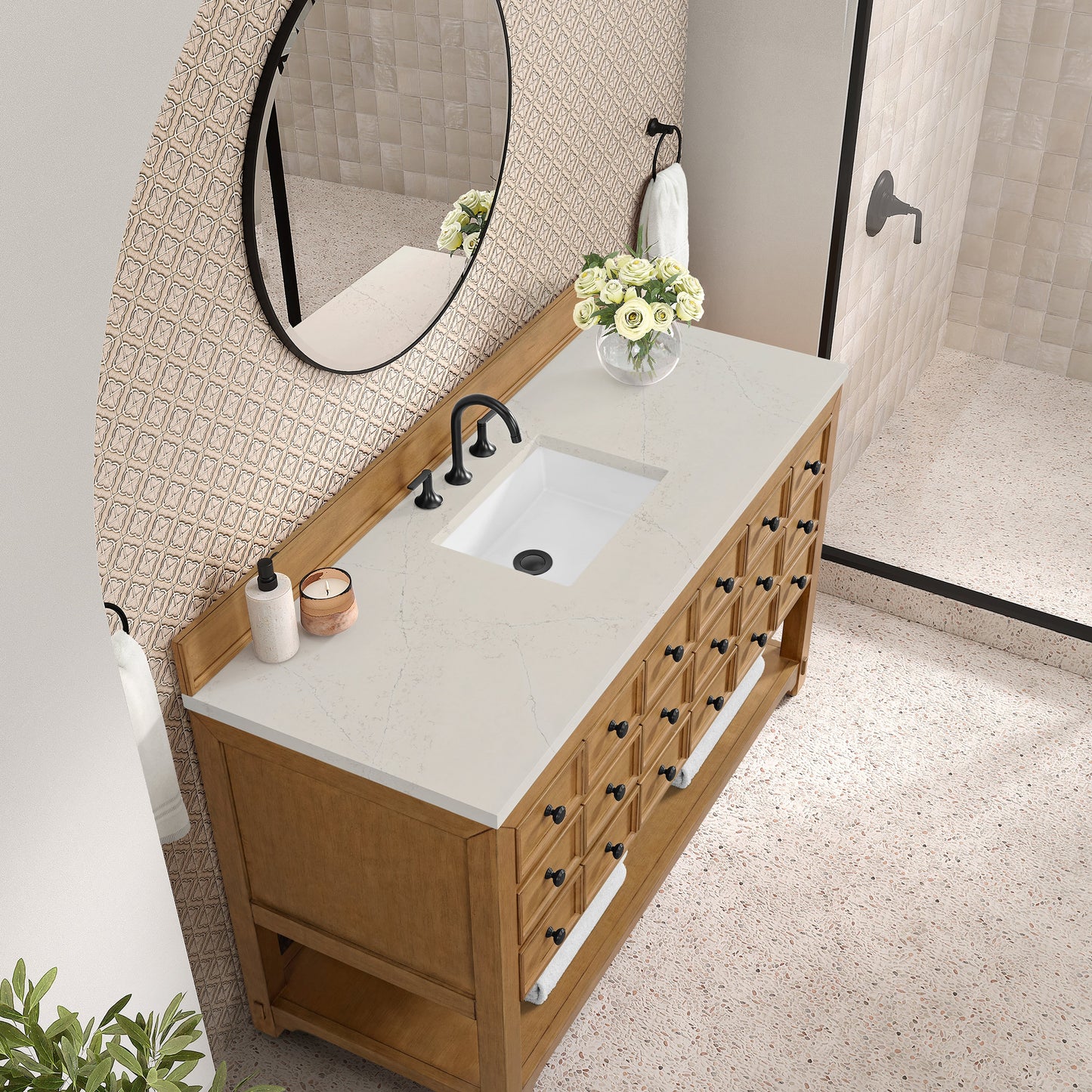 
                  
                    Malibu 60" Single Bathroom Vanity Single Bathroom Vanity James Martin Vanities Siberian Silestone 
                  
                