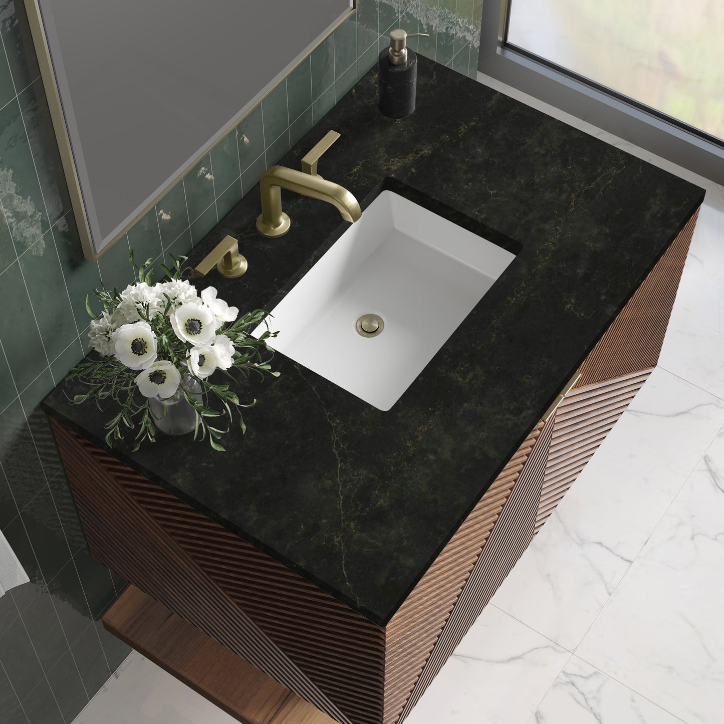 
                  
                    Marcello 36" Vanity in Chestnut Single Bathroom Vanity James Martin Vanities Phantome Eclos 
                  
                