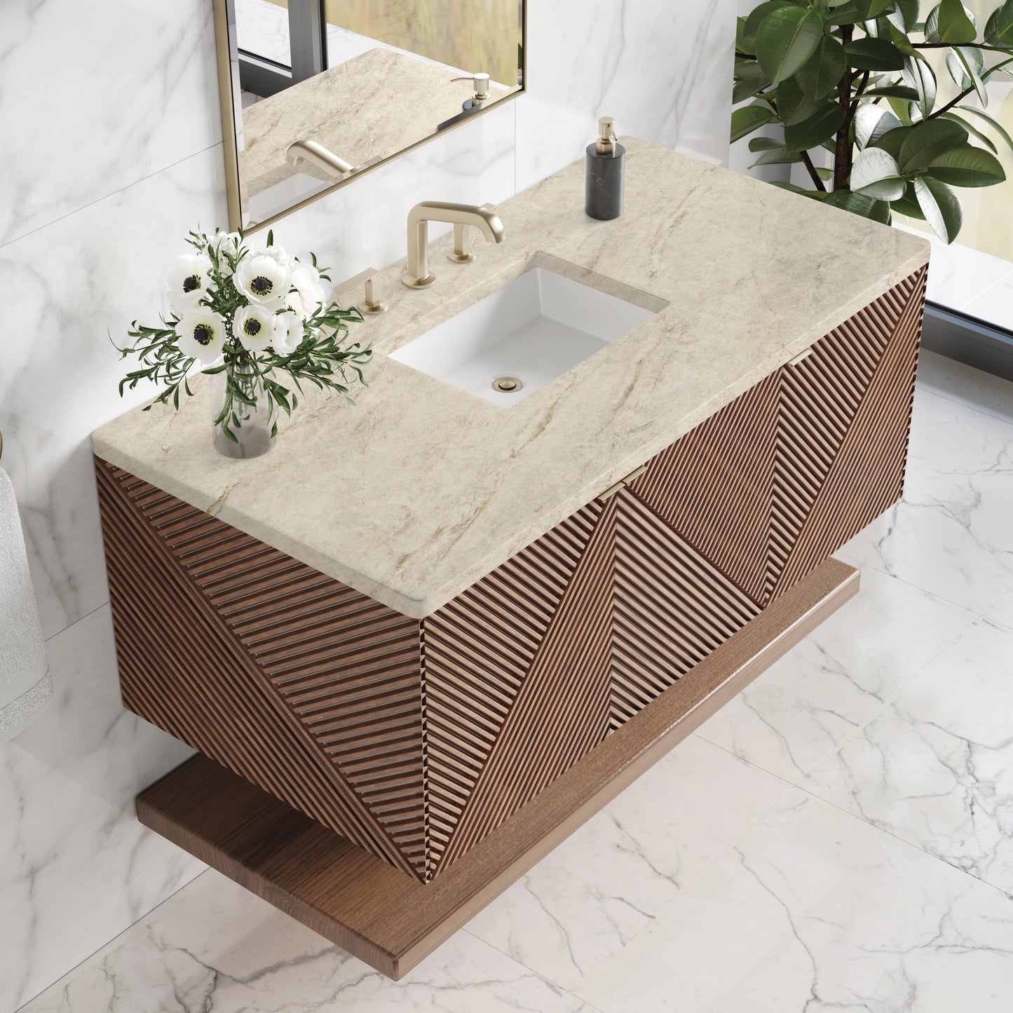 
                  
                    Marcello 48" Single Vanity in Chestnut Single Bathroom Vanity James Martin Vanities Tajnar Eclos 
                  
                