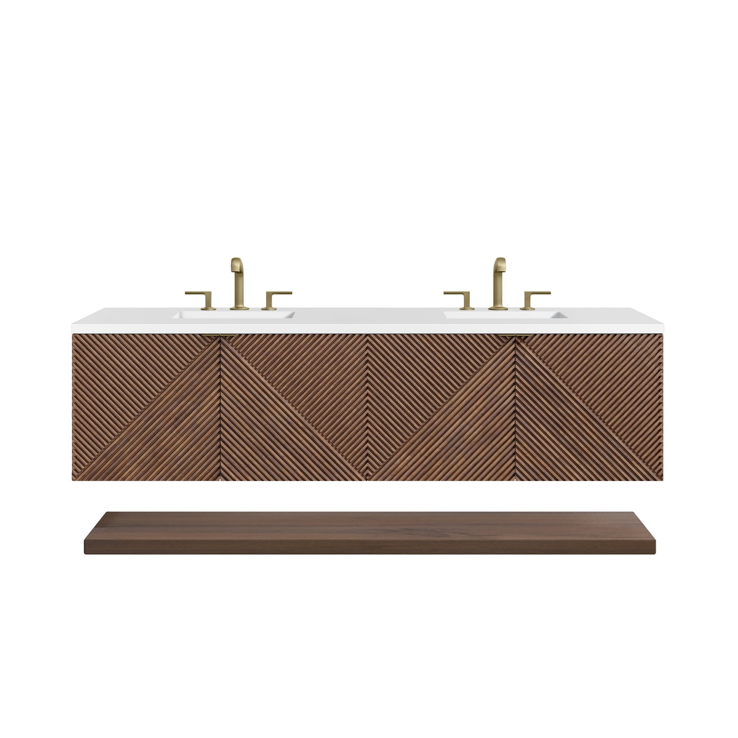 
                  
                    Marcello 72" Vanity in Chestnut Double Bathroom Vanity James Martin Vanities 
                  
                