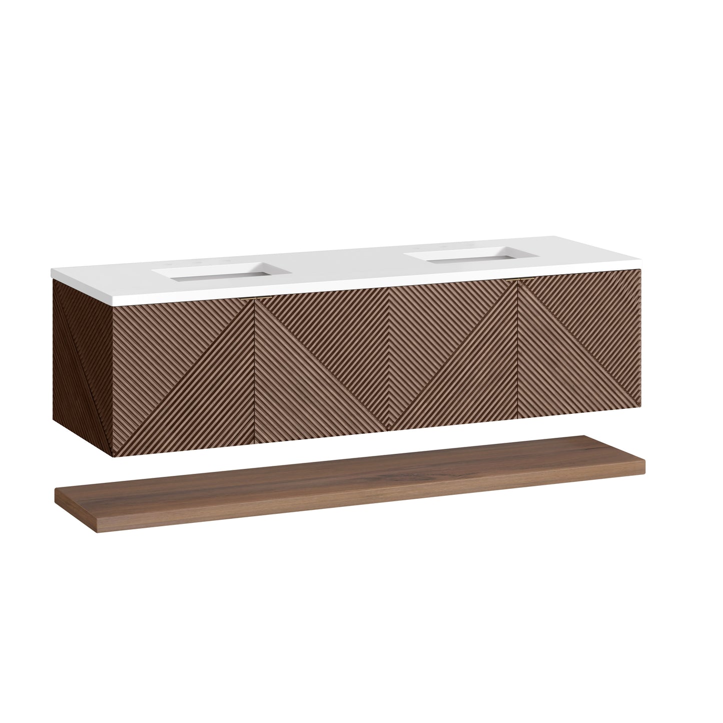 
                  
                    Marcello 72" Vanity in Chestnut Double Bathroom Vanity James Martin Vanities 
                  
                