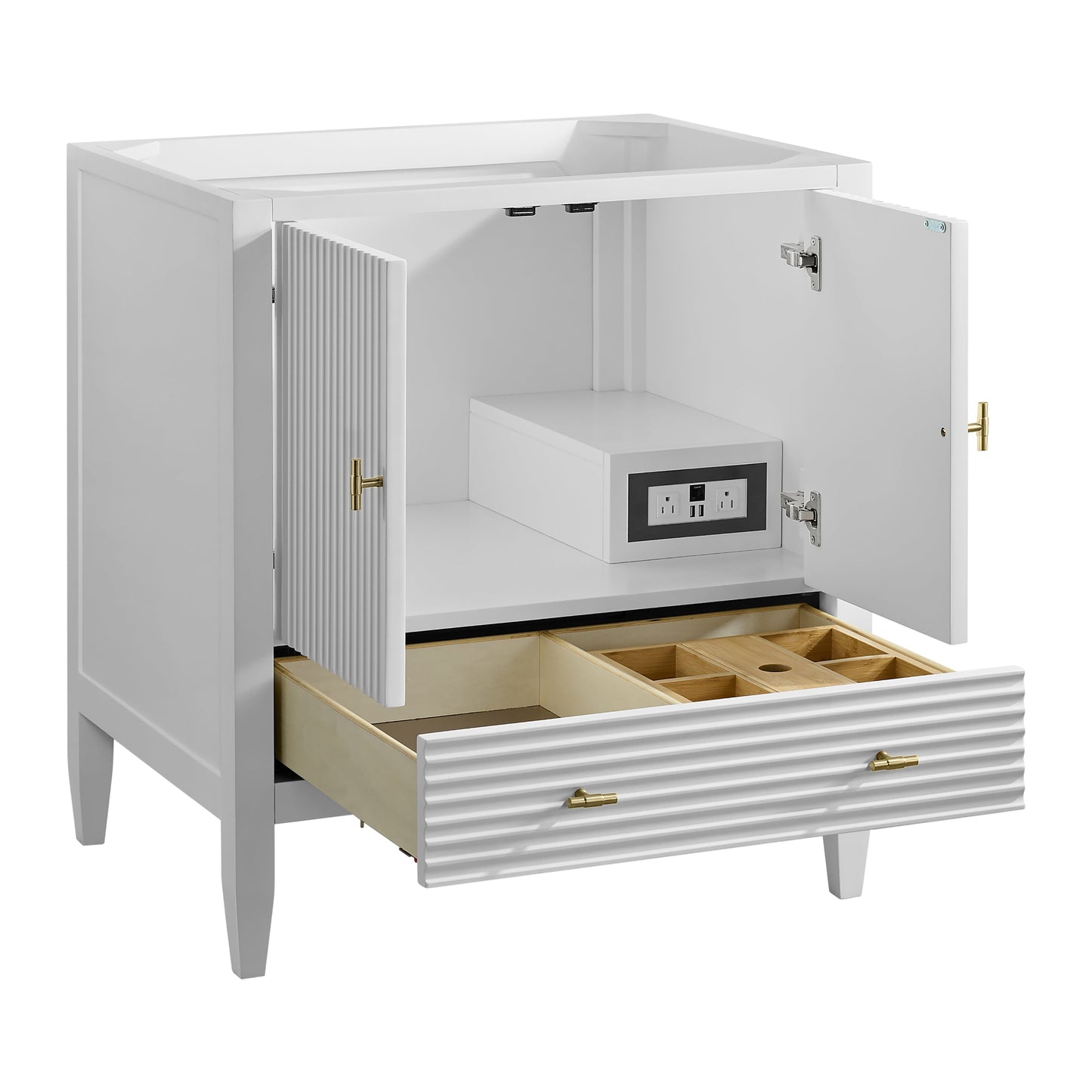 
                  
                    Myrrin 30" Single Vanity in Bright White Single Bathroom Vanity James Martin Vanities 
                  
                