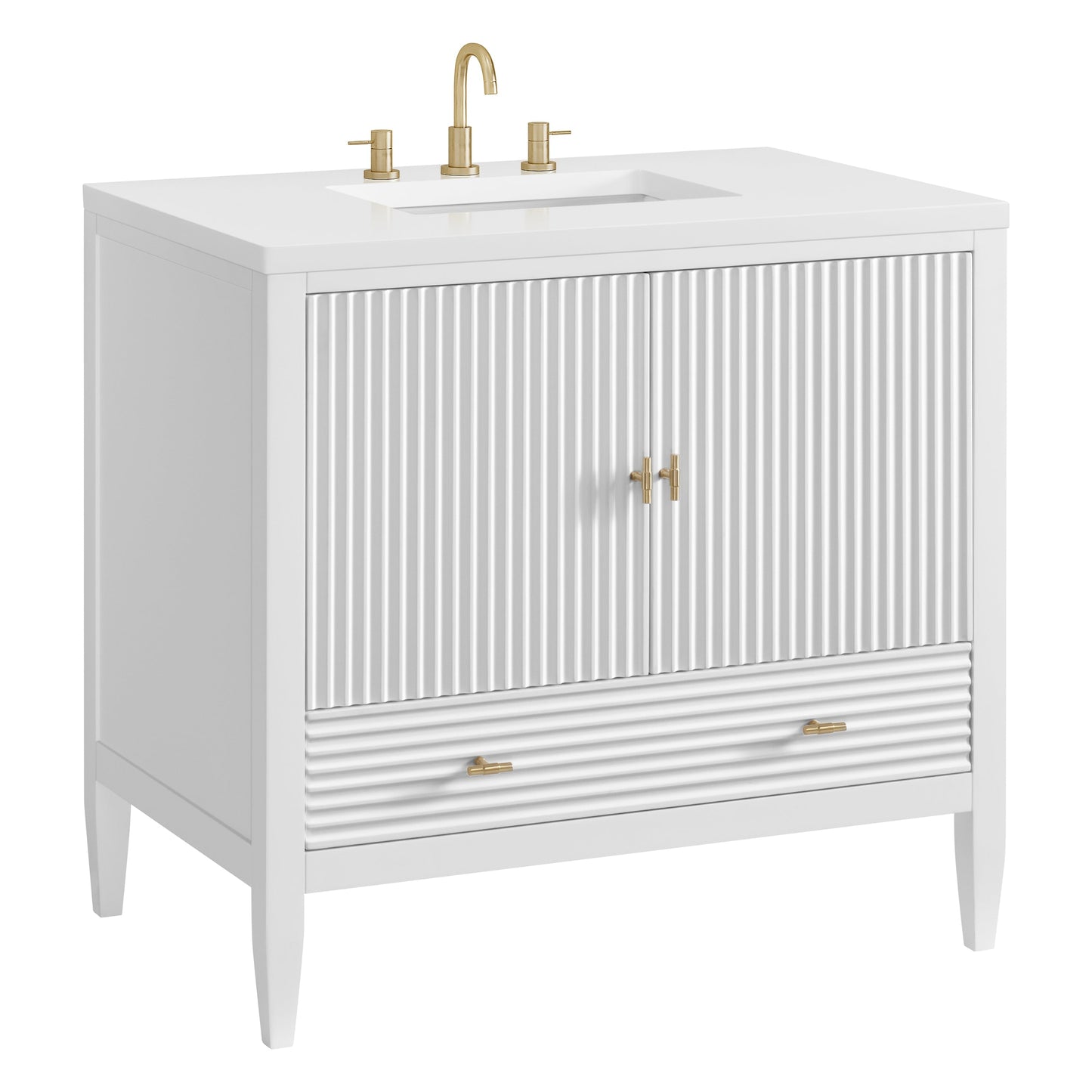 
                  
                    Myrrin 36" Single Vanity in Bright White Single Bathroom Vanity James Martin Vanities 
                  
                