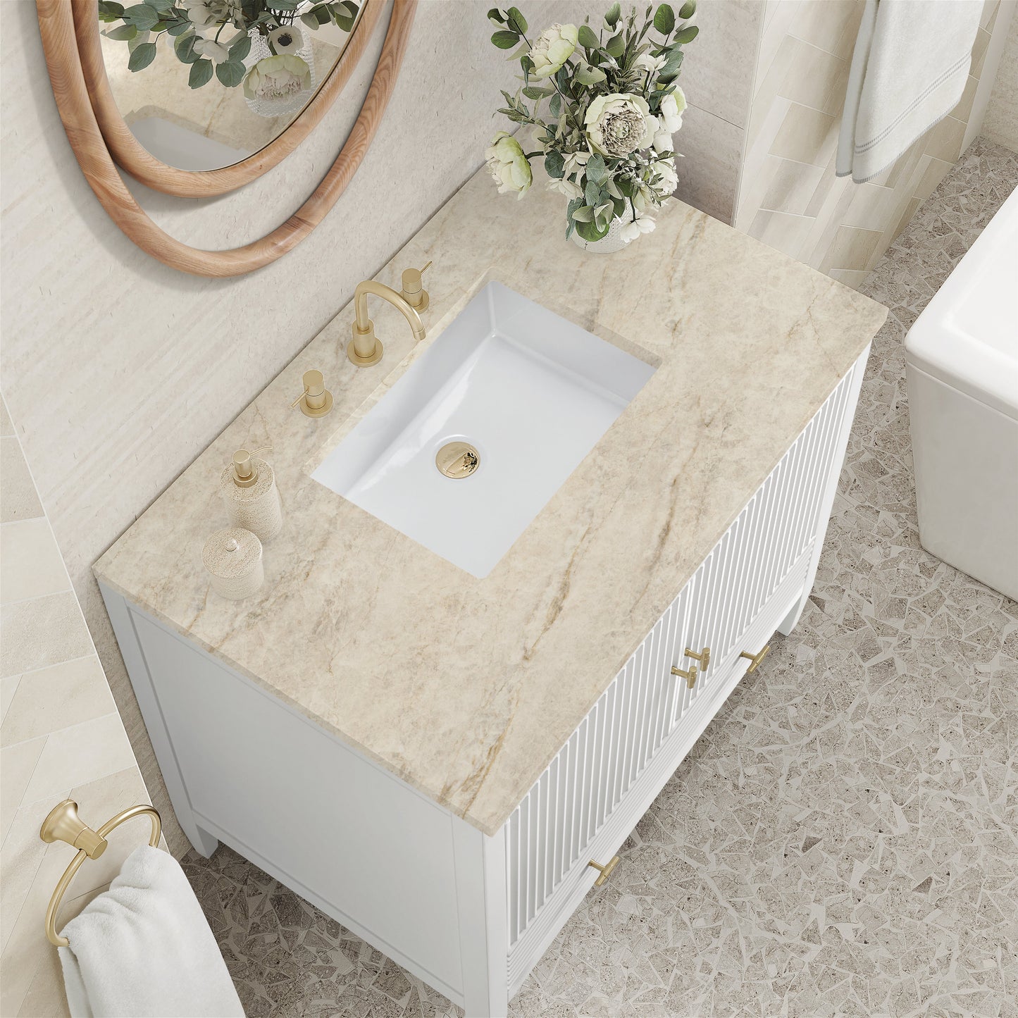 
                  
                    Myrrin 36" Single Vanity in Bright White - James Martin Vanities
                  
                