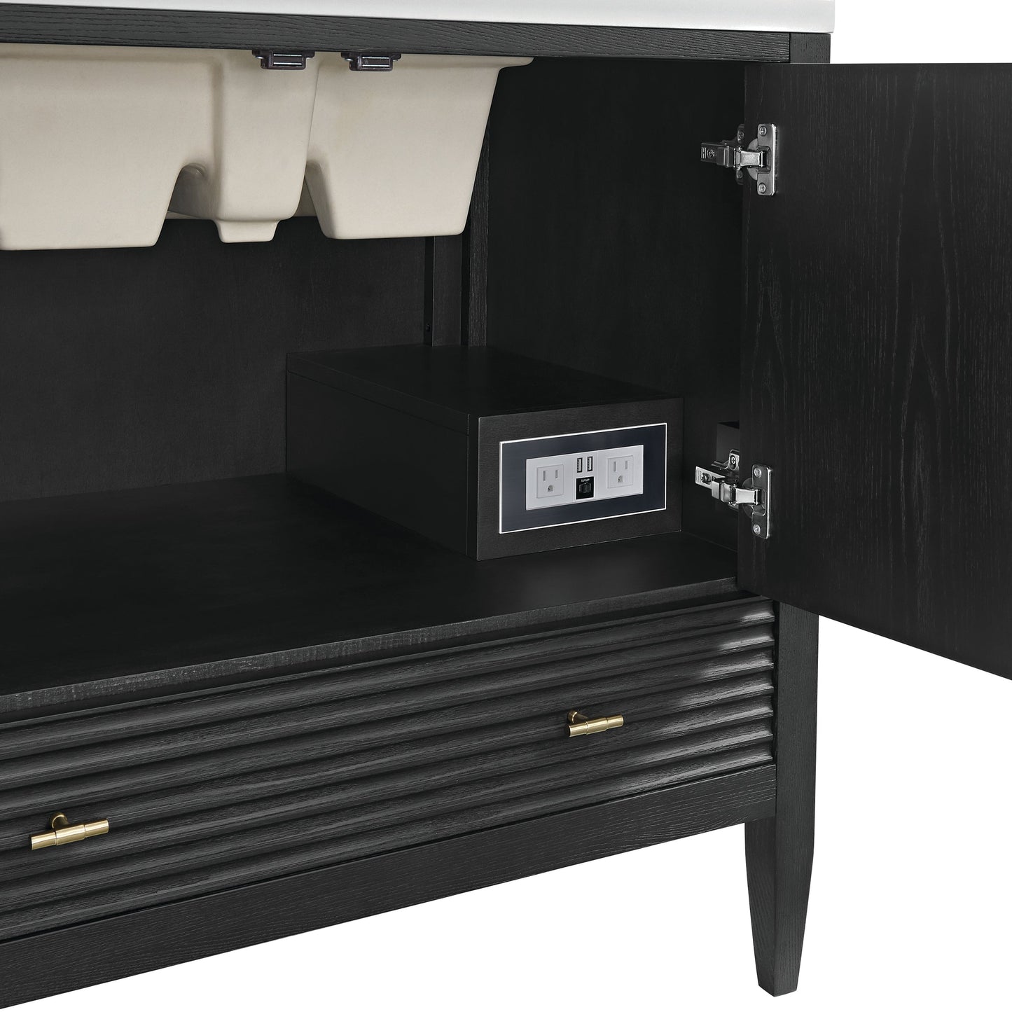
                  
                    Myrrin 36" Single Vanity in Carbon Oak Single Bathroom Vanity James Martin Vanities 
                  
                