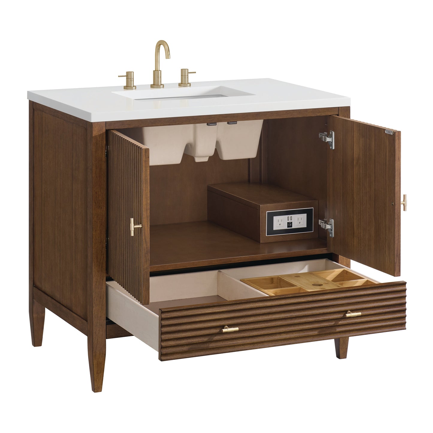 
                  
                    Myrrin 36" Single Vanity in Mid-Century Walnut - James Martin Vanities
                  
                