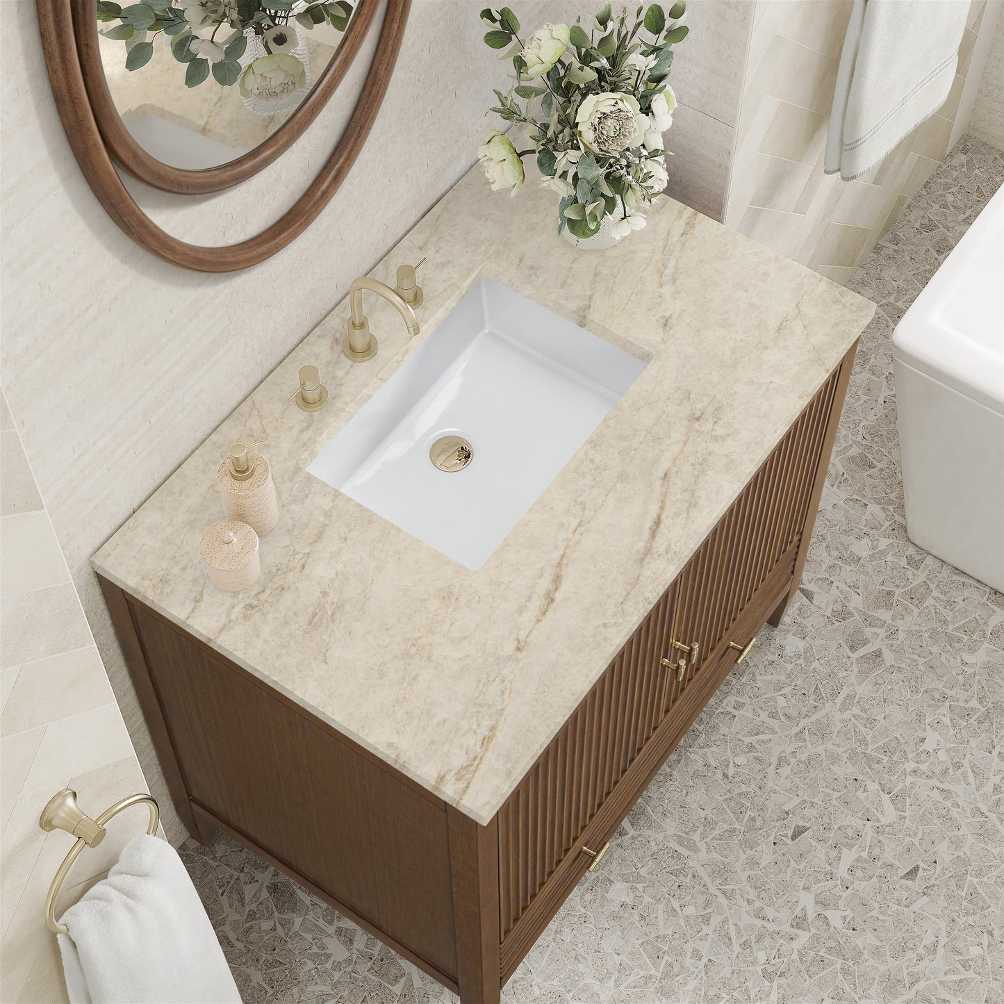 
                  
                    Myrrin 36" Single Vanity in Mid-Century Walnut - James Martin Vanities
                  
                