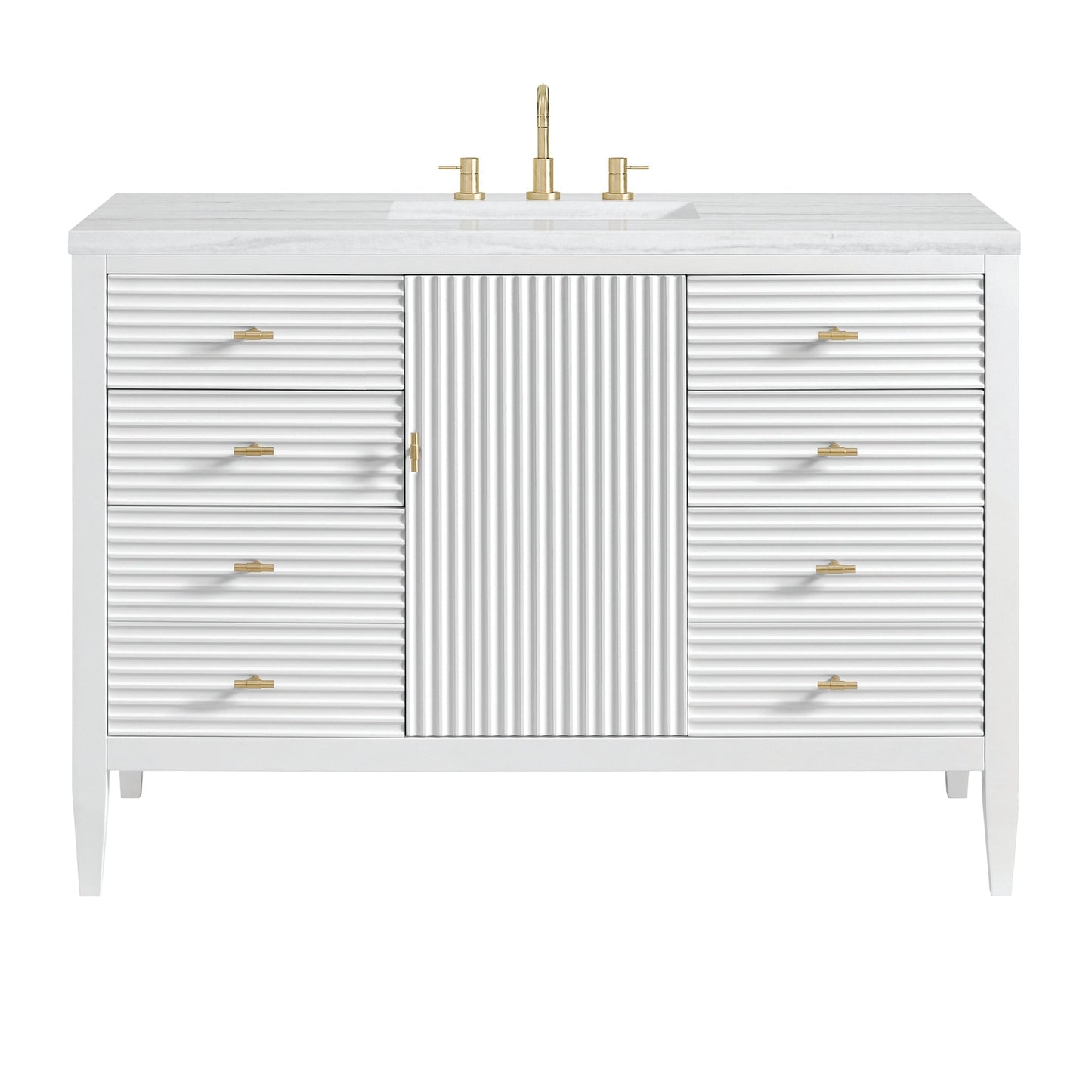 
                  
                    Myrrin 48" Single Vanity in Bright White Single Bathroom Vanity James Martin Vanities 
                  
                