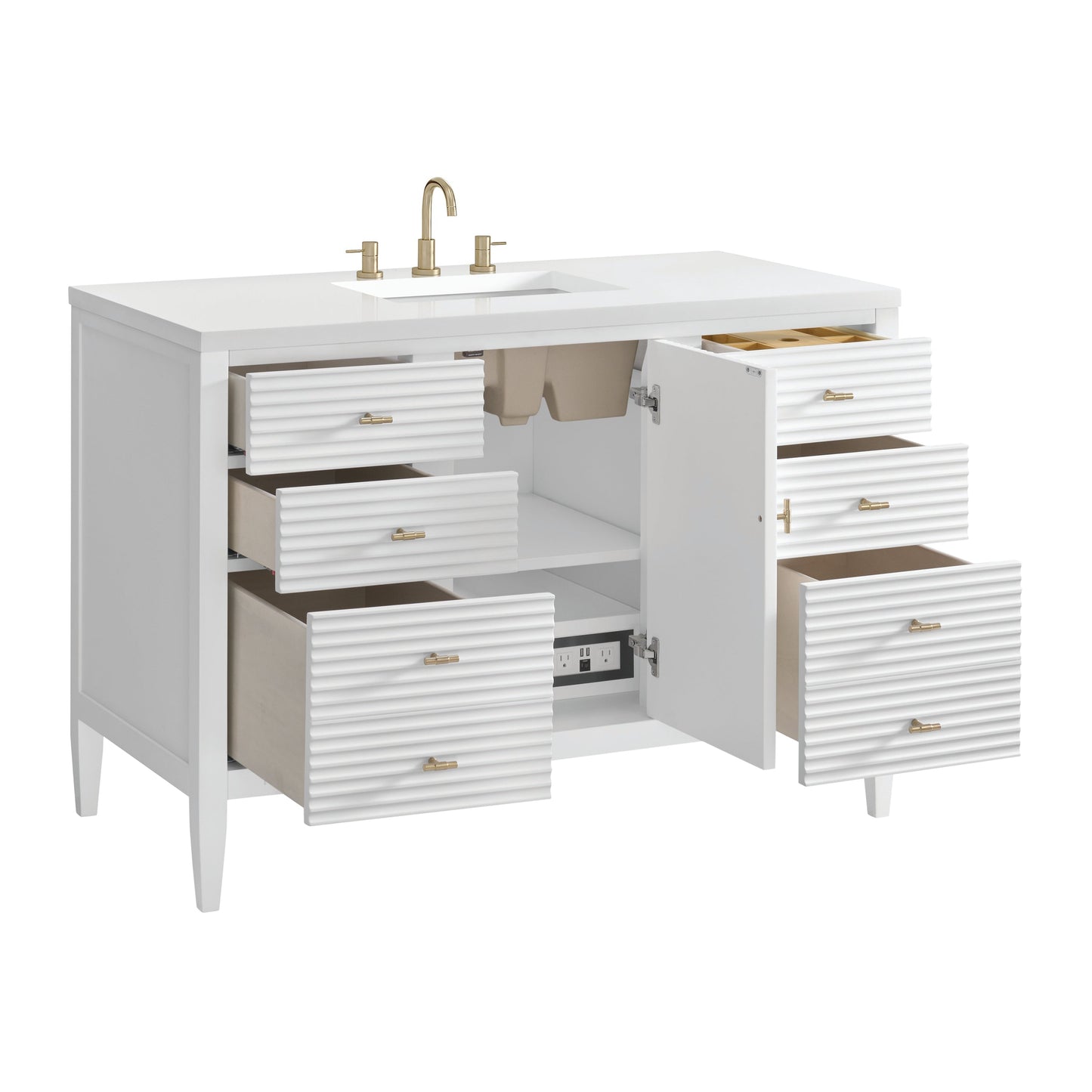
                  
                    Myrrin 48" Single Vanity in Bright White - James Martin Vanities
                  
                