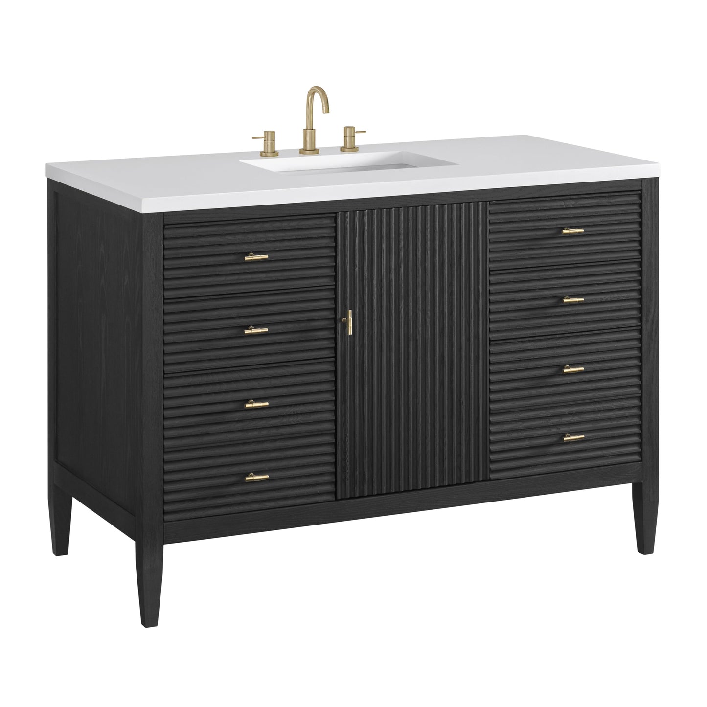 
                  
                    Myrrin 48" Single Vanity in Carbon Oak Single Bathroom Vanity James Martin Vanities 
                  
                
