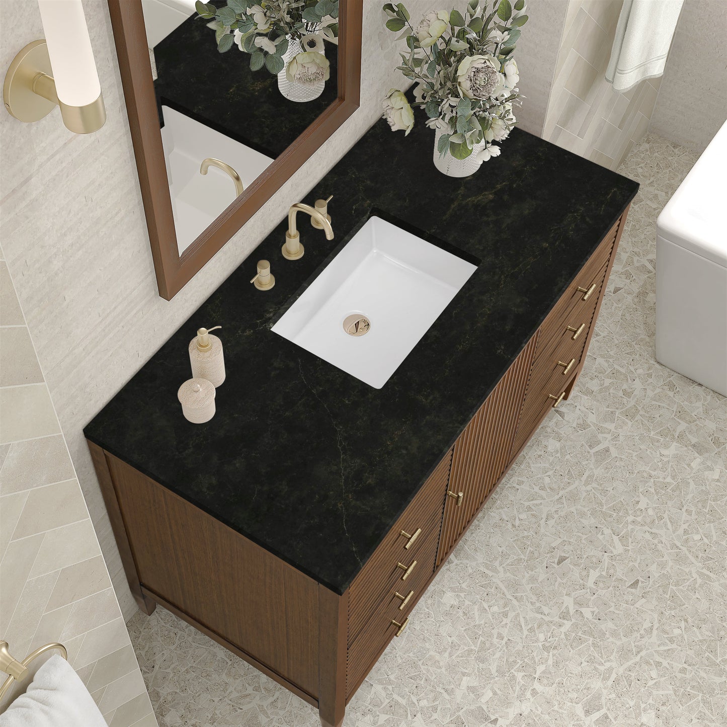 
                  
                    Myrrin 48" Single Vanity in Mid-Century Walnut - James Martin Vanities
                  
                