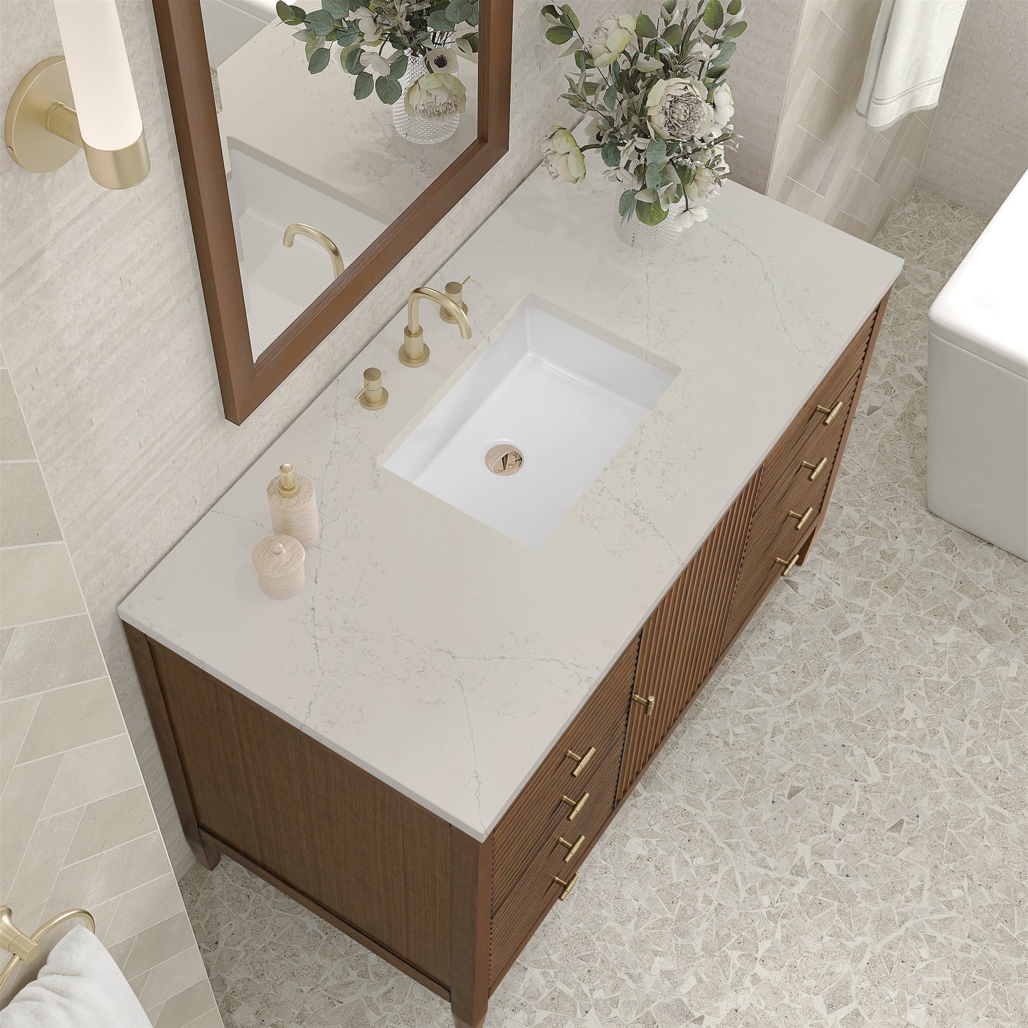 
                  
                    Myrrin 48" Single Vanity in Mid-Century Walnut - James Martin Vanities
                  
                