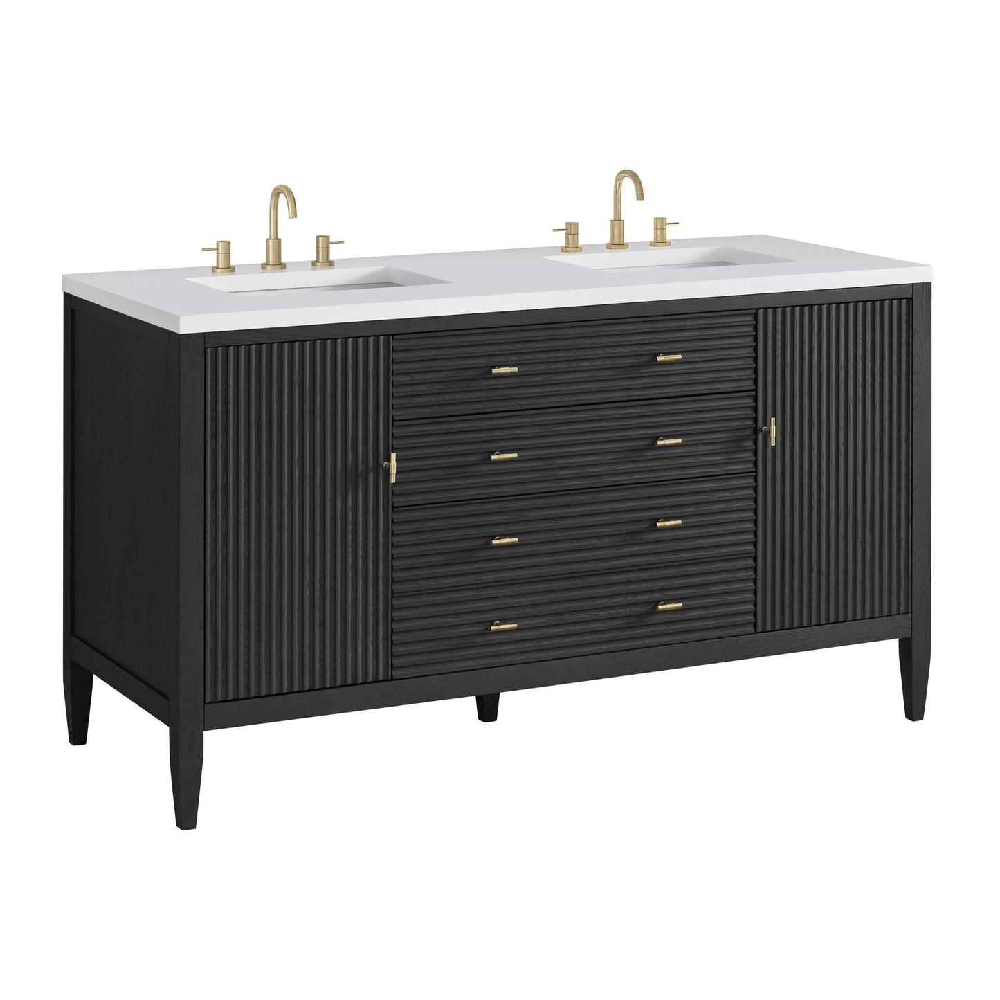 
                  
                    Myrrin 60" Double Vanity in Carbon Oak Double bathroom Vanity James Martin Vanities 
                  
                