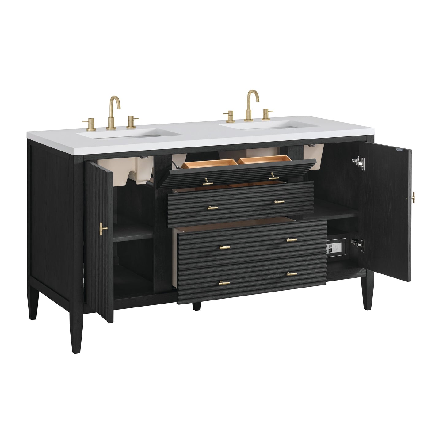 
                  
                    Myrrin 60" Double Vanity in Carbon Oak - James Martin Vanities
                  
                