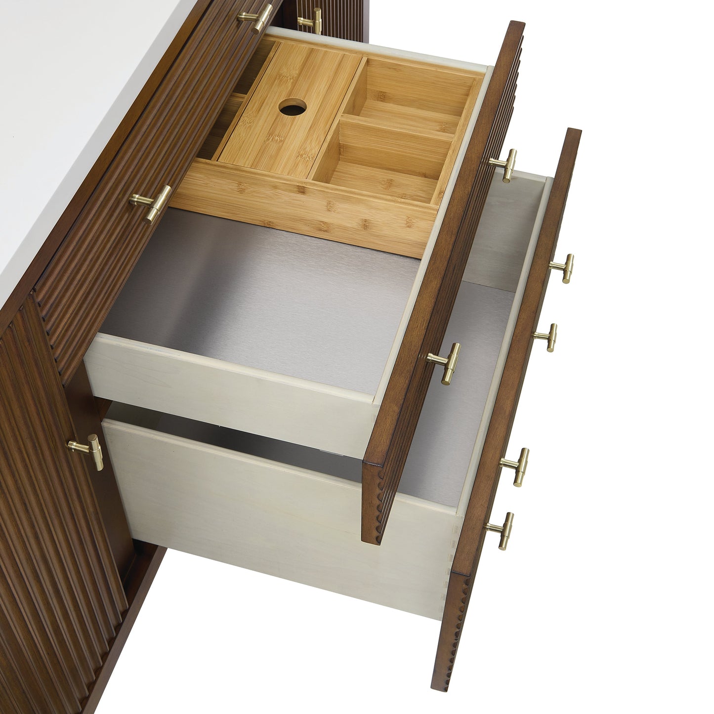 
                  
                    Myrrin 60" Double Vanity in Mid-Century Walnut Double bathroom Vanity James Martin Vanities 
                  
                