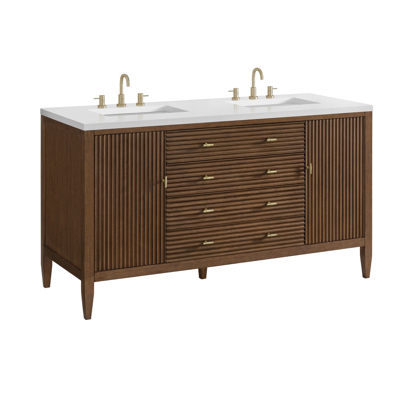 
                  
                    Myrrin 60" Double Vanity in Mid-Century Walnut - James Martin Vanities
                  
                
