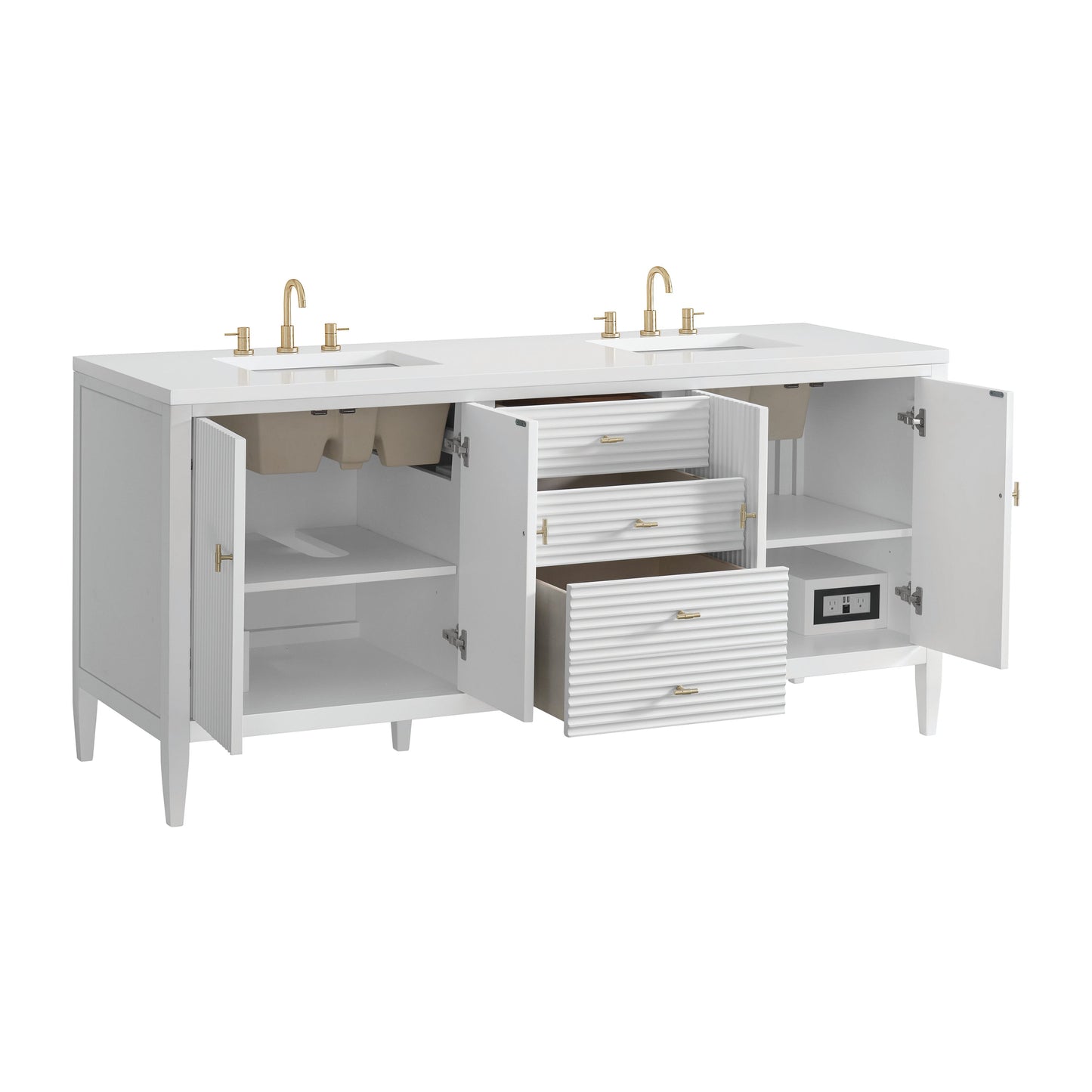 
                  
                    Myrrin 72" Double Vanity in Bright White - James Martin Vanities
                  
                