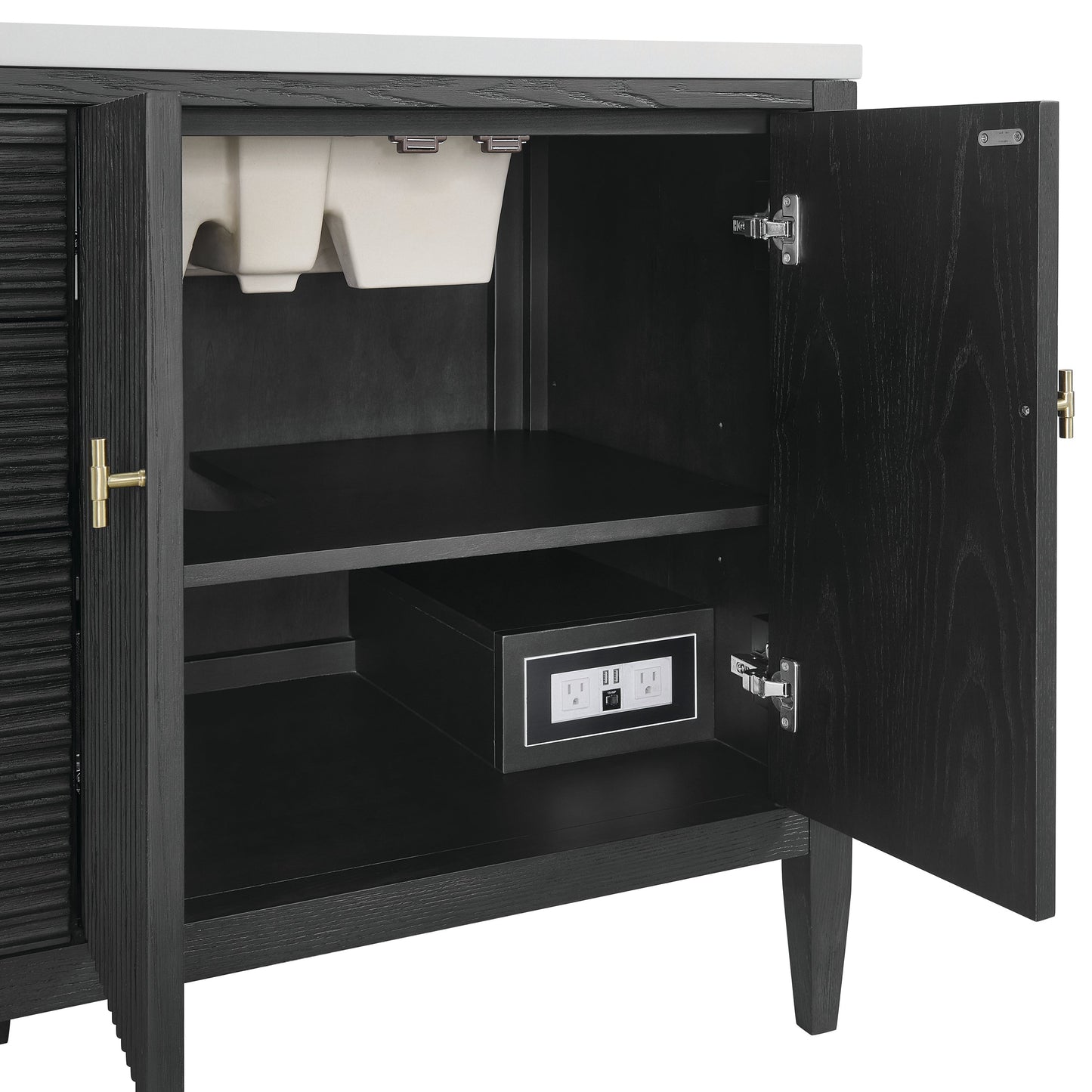 
                  
                    Myrrin 72" Double Vanity in Carbon Oak Double bathroom Vanity James Martin Vanities 
                  
                