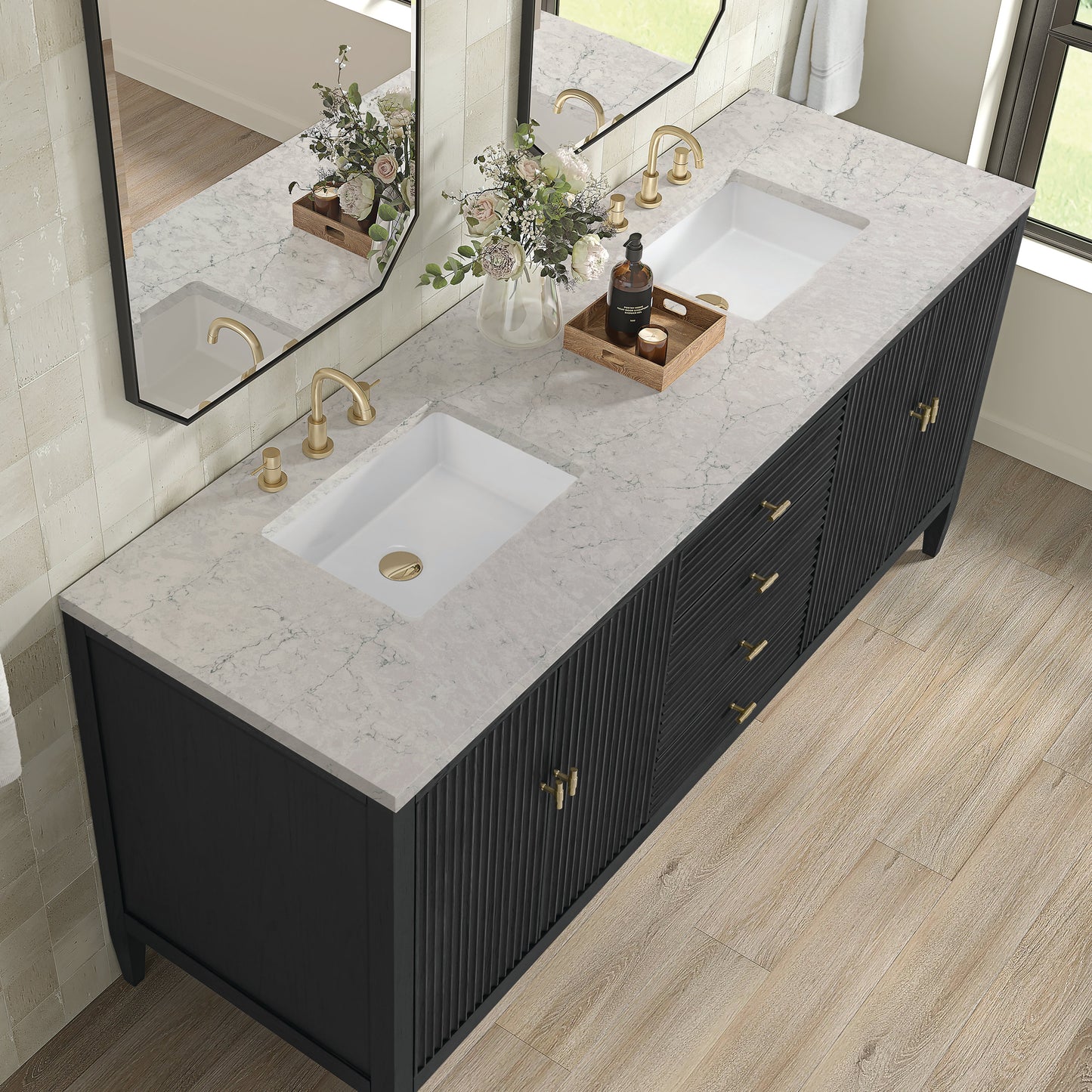 
                  
                    Myrrin 72" Double Vanity in Carbon Oak - James Martin Vanities
                  
                
